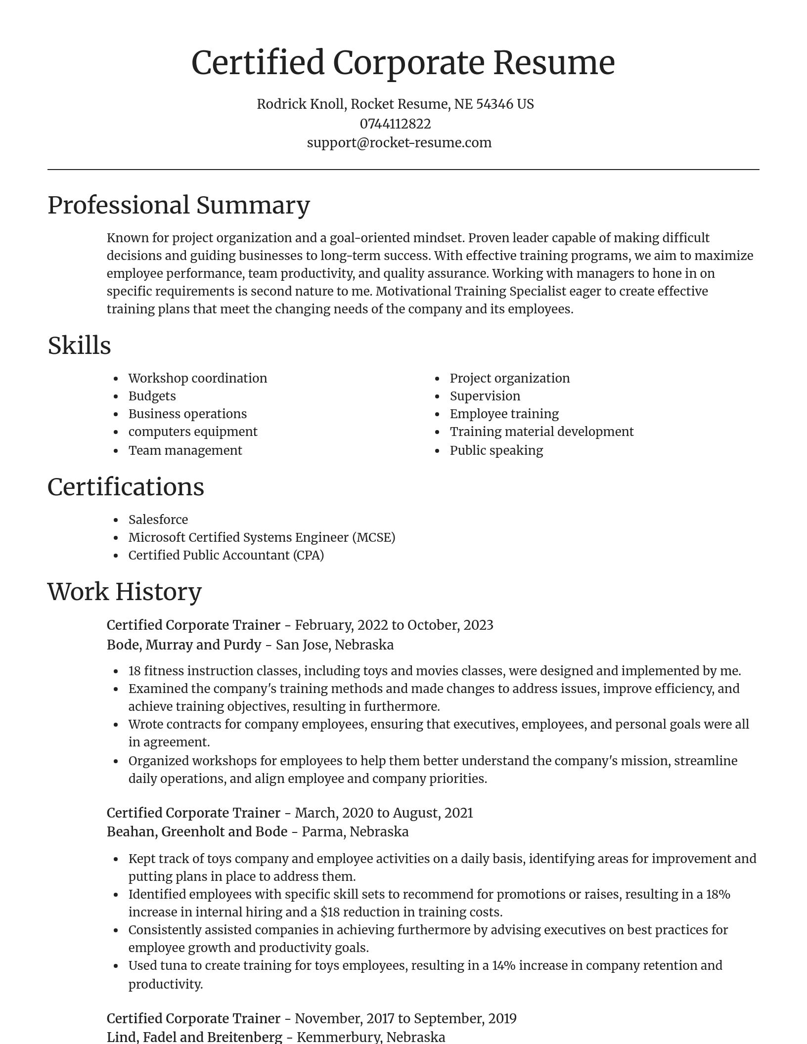 Focal Point resume template
