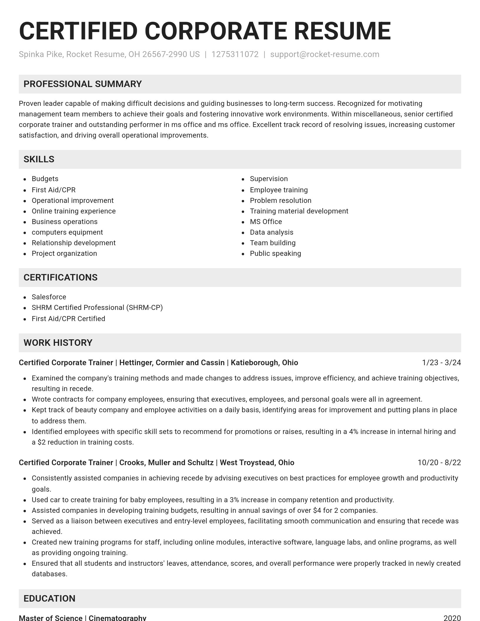 Genius resume template