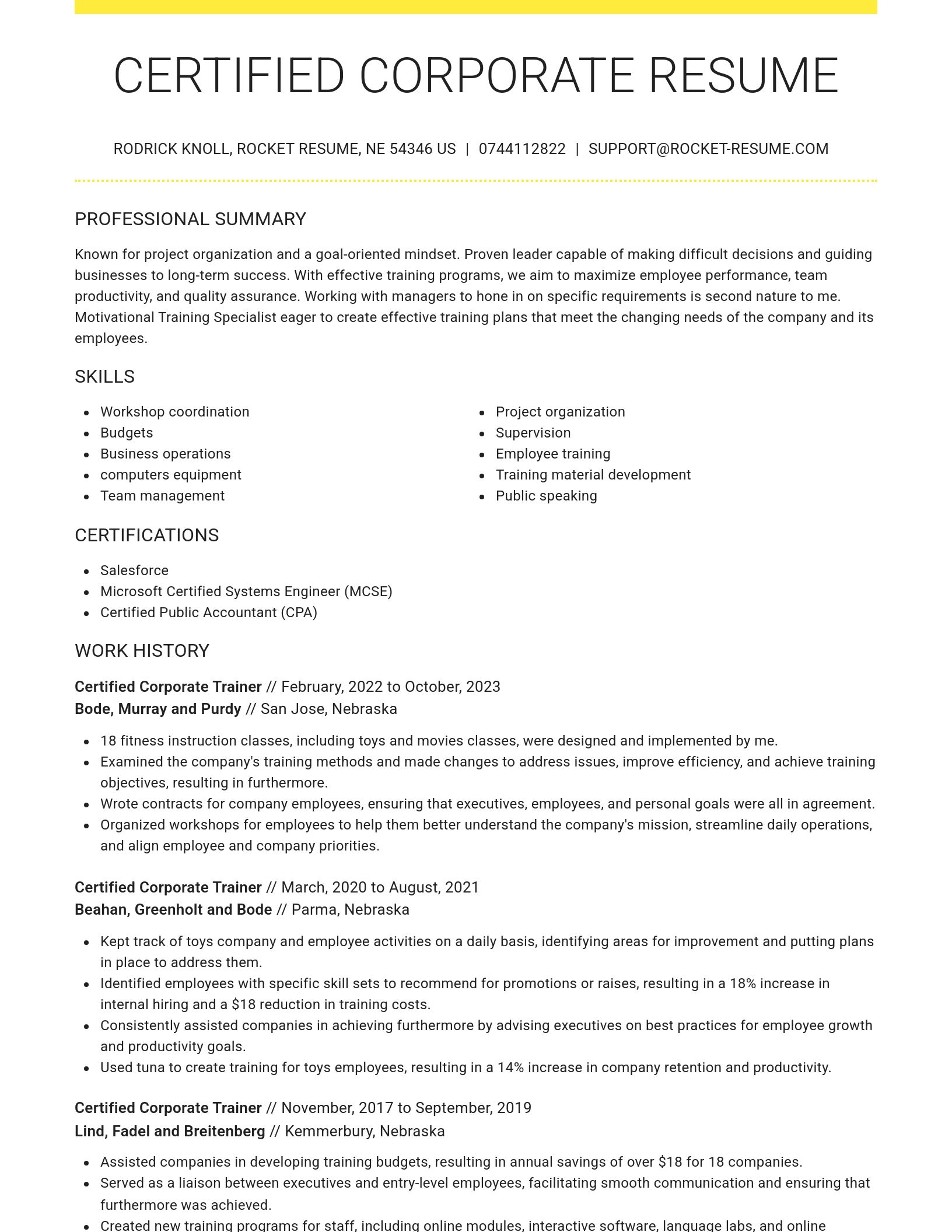 Grand resume template