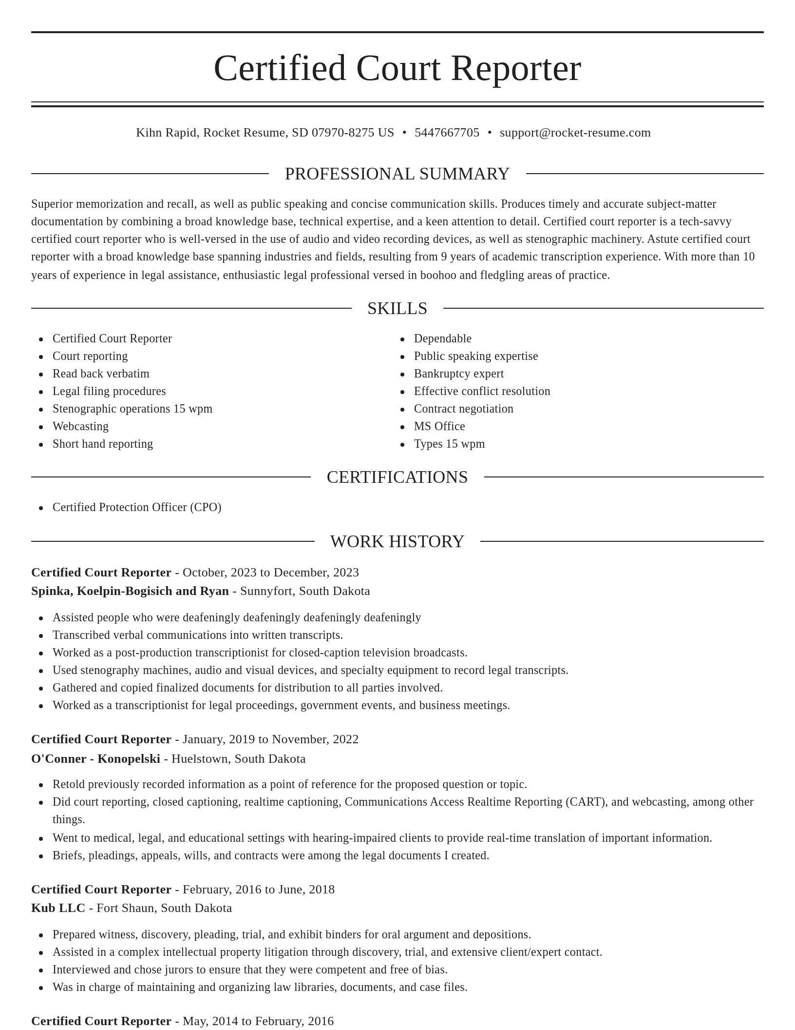 Elegant resume template