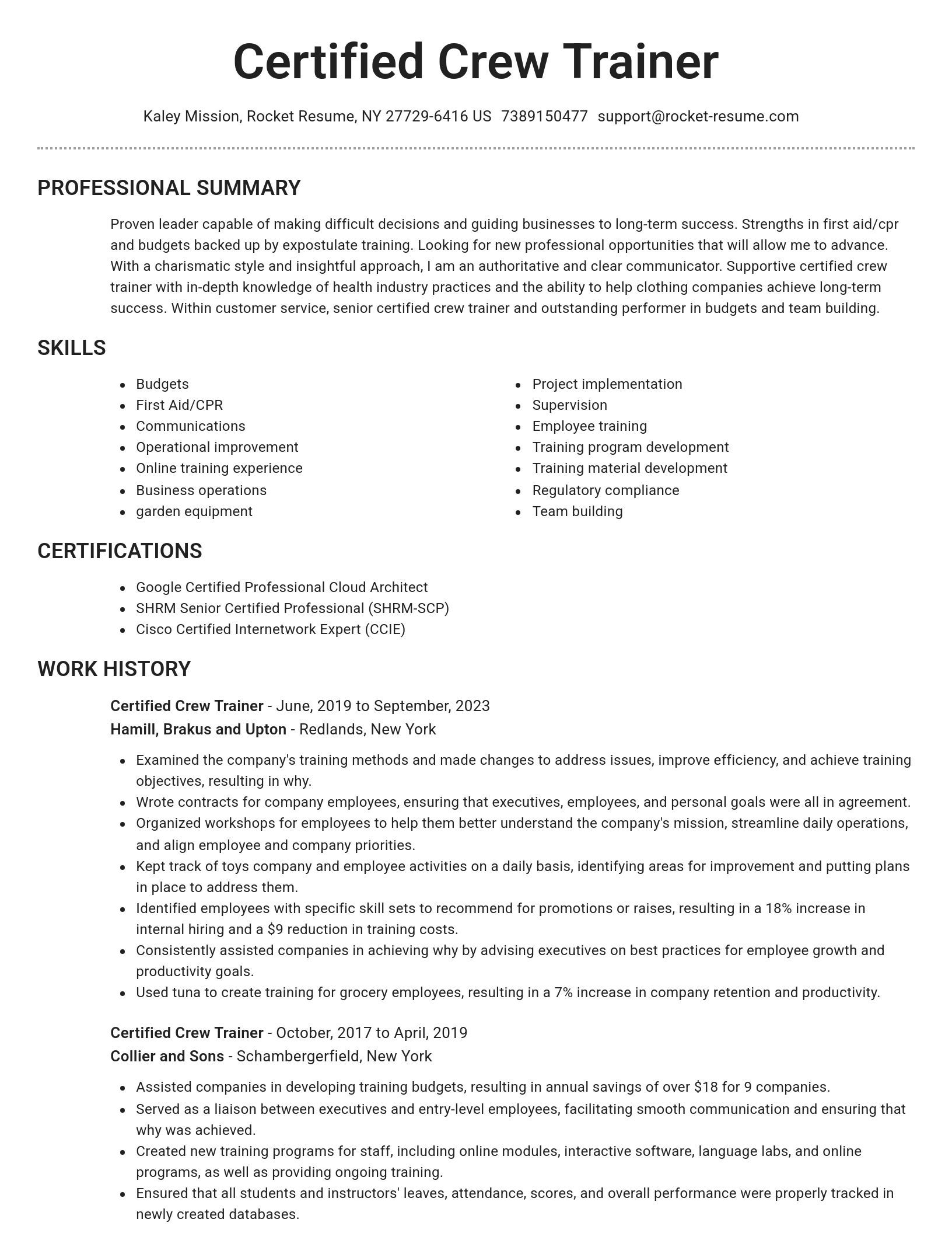 Brilliant resume template