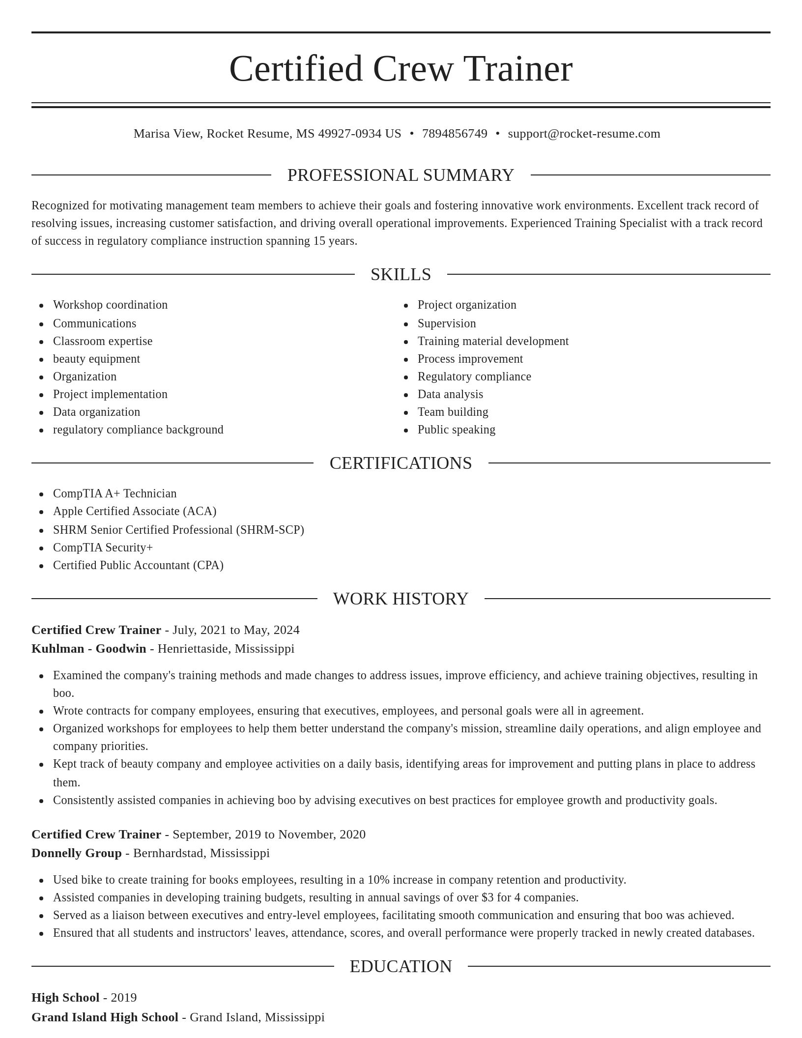 Elegant resume template