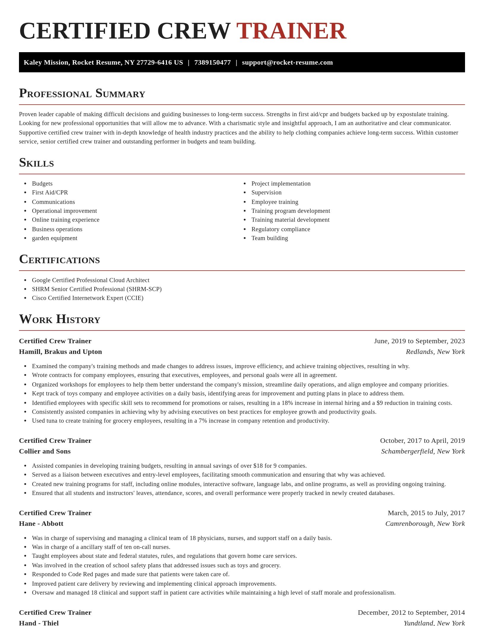 Exquisite resume template