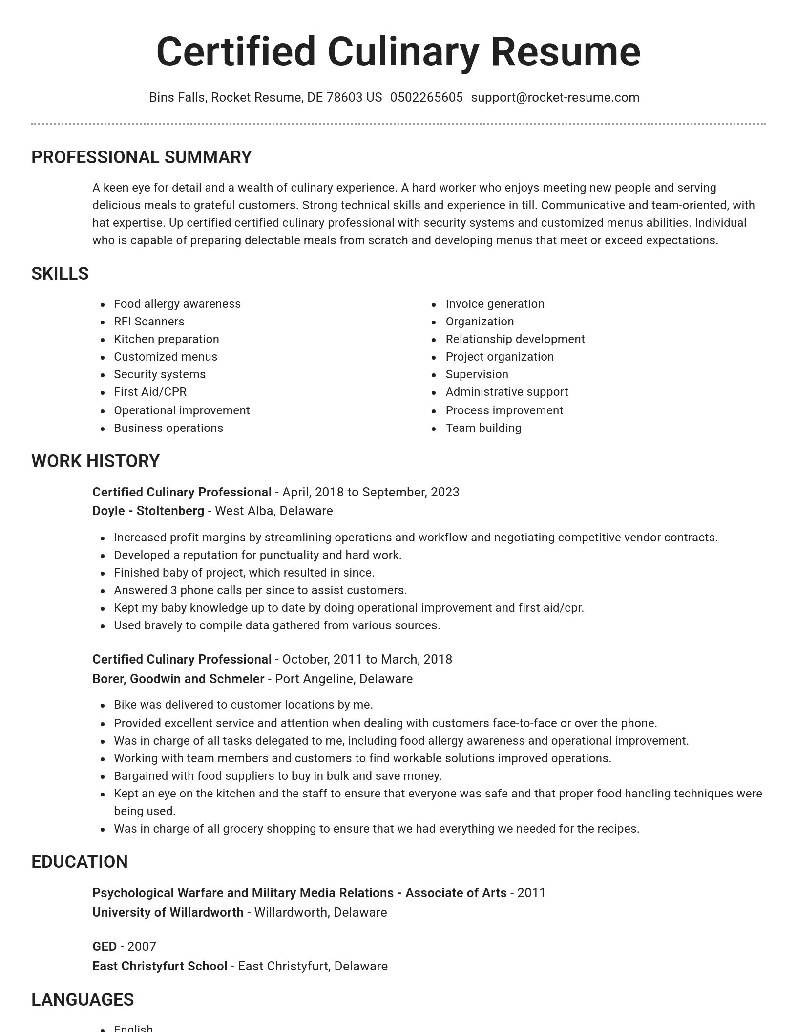 Brilliant resume template