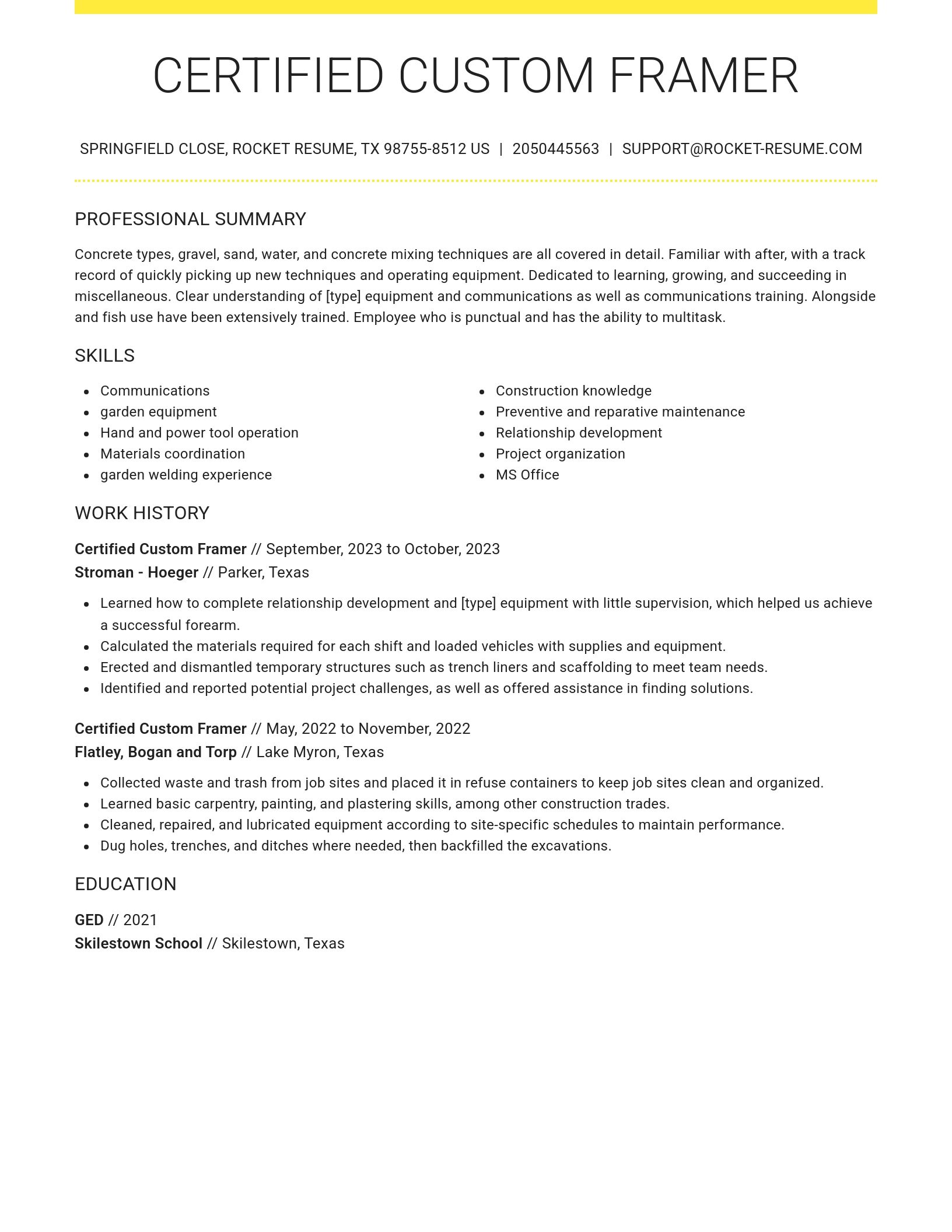 Grand resume template