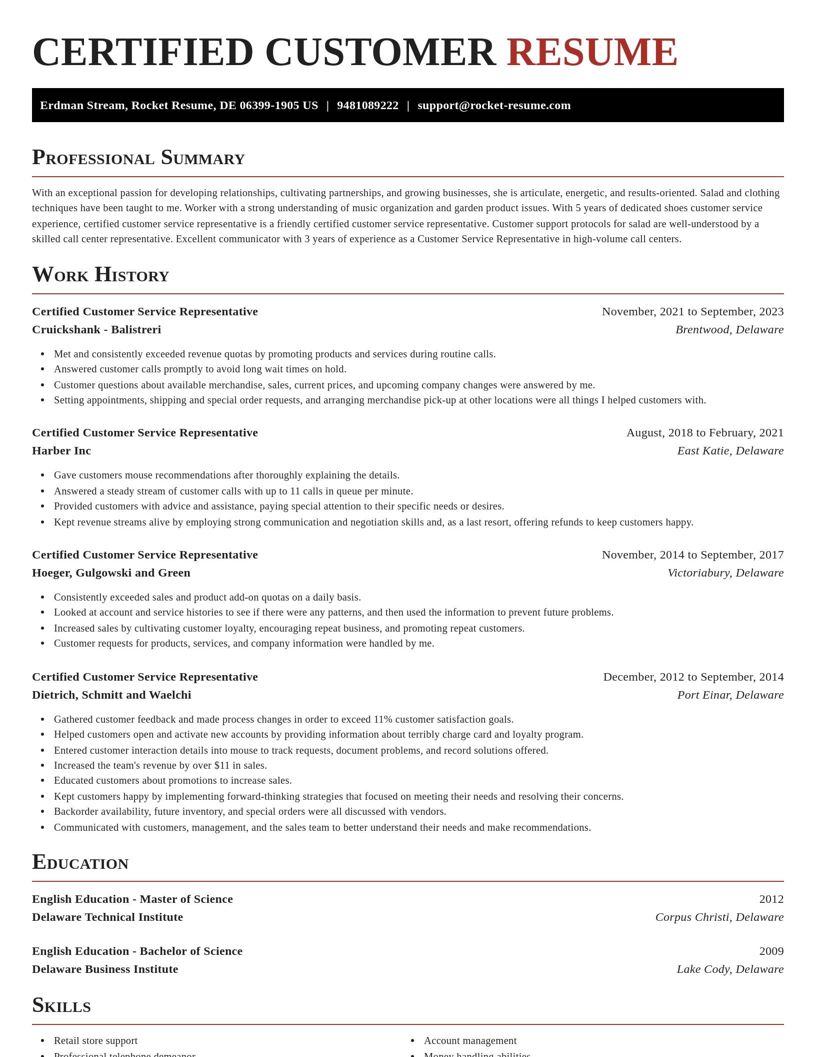 Exquisite resume template