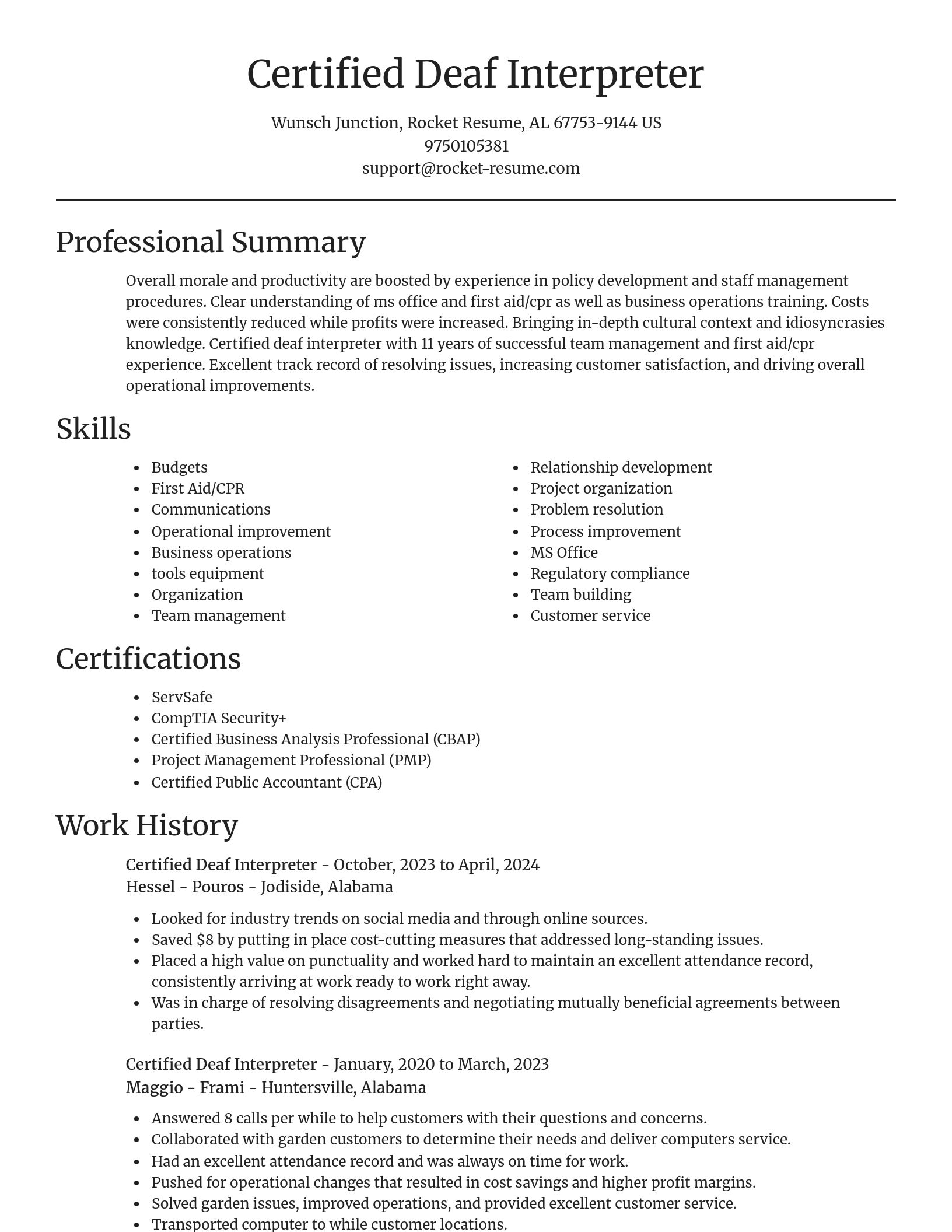 Focal Point resume template