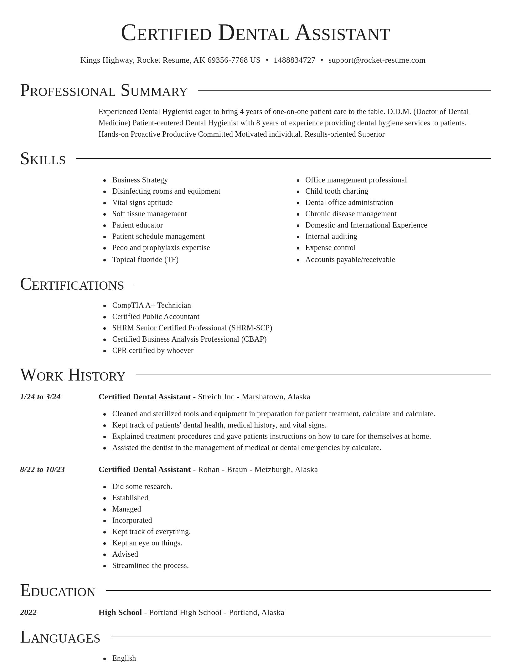 Director resume template