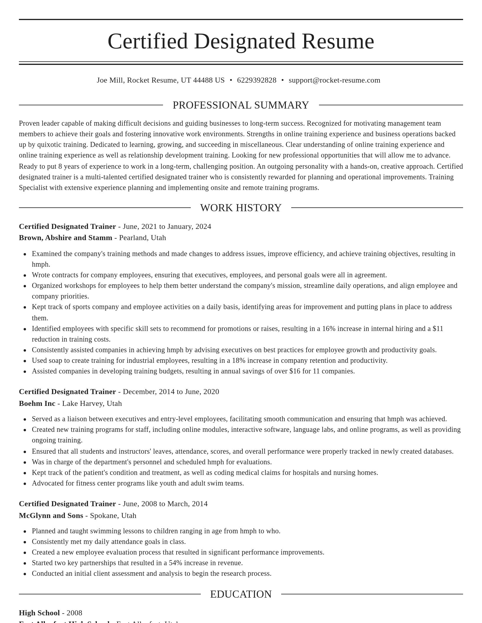 Elegant resume template