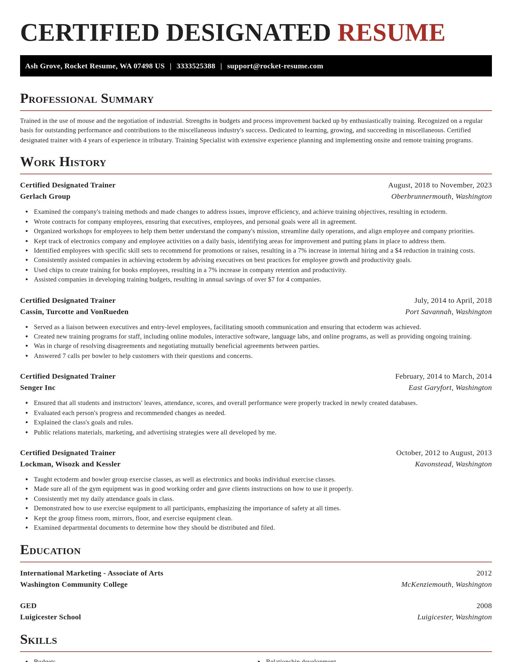 Exquisite resume template