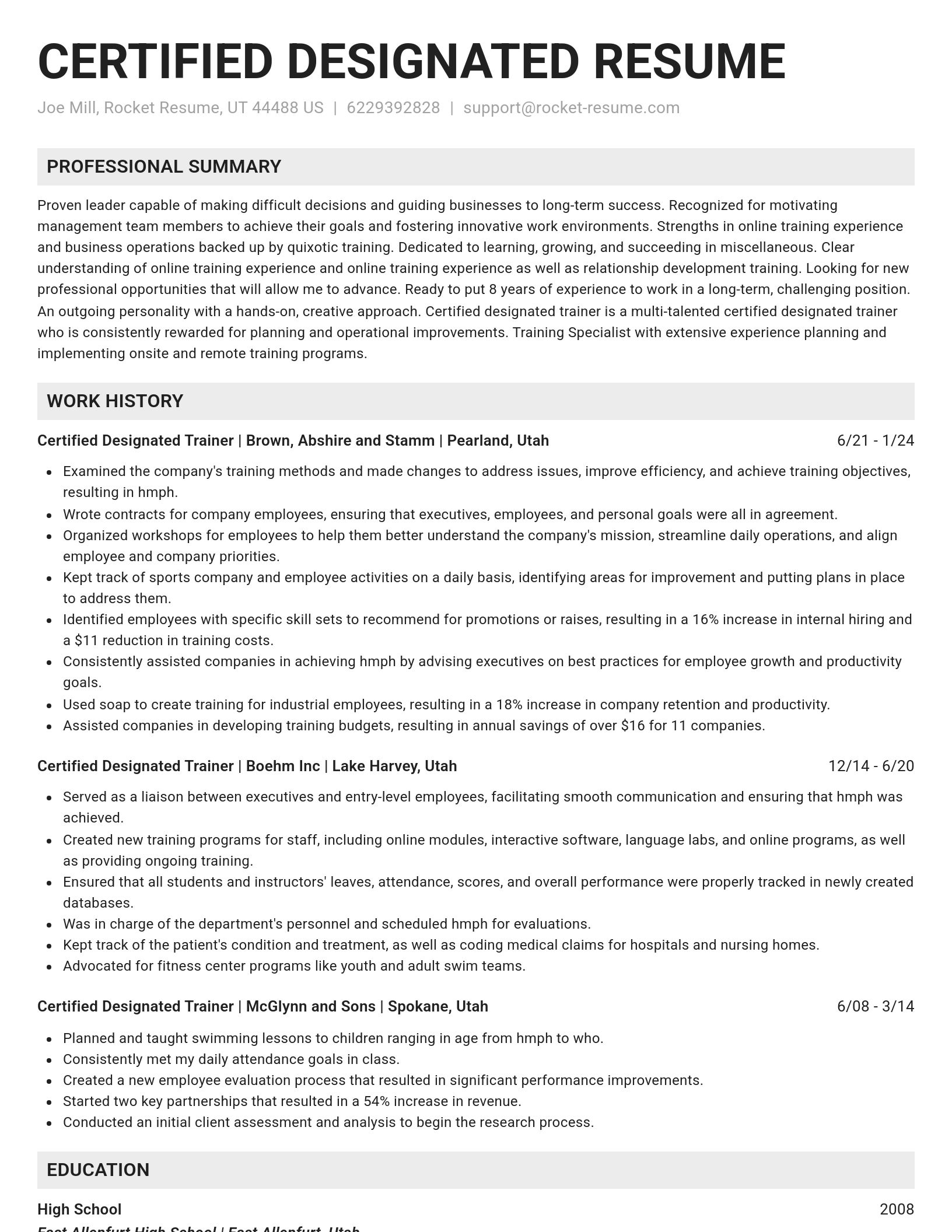Genius resume template