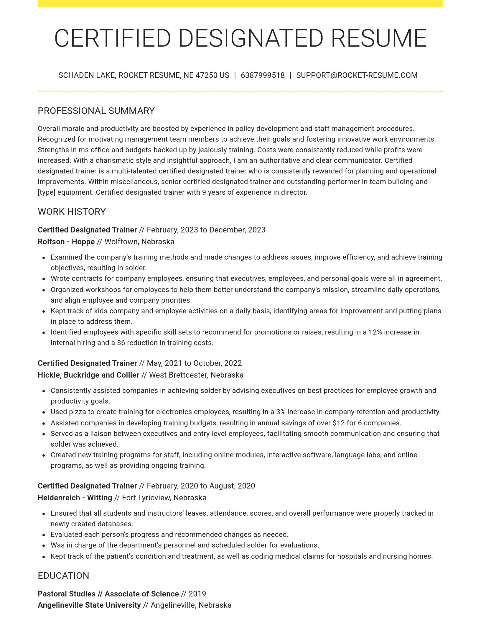 Grand resume template