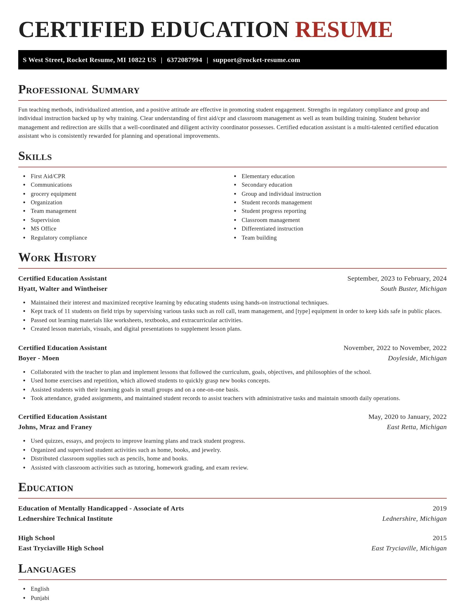 Exquisite resume template