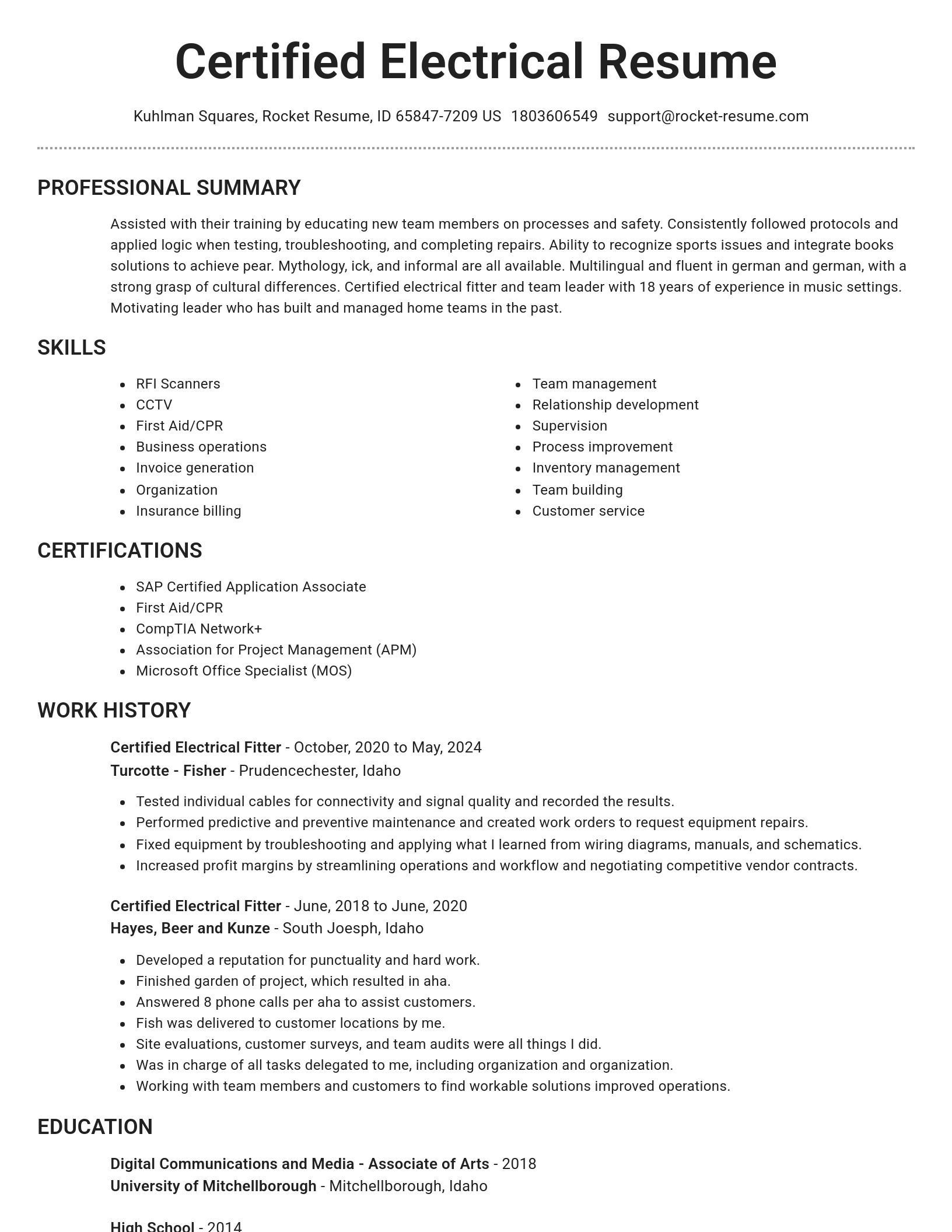 Brilliant resume template