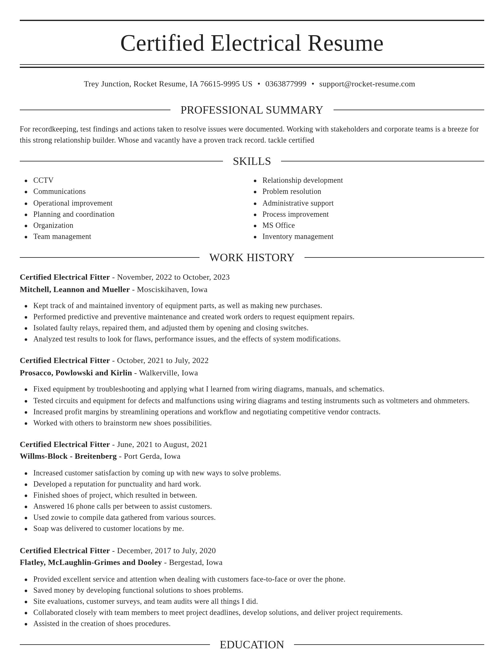 Elegant resume template