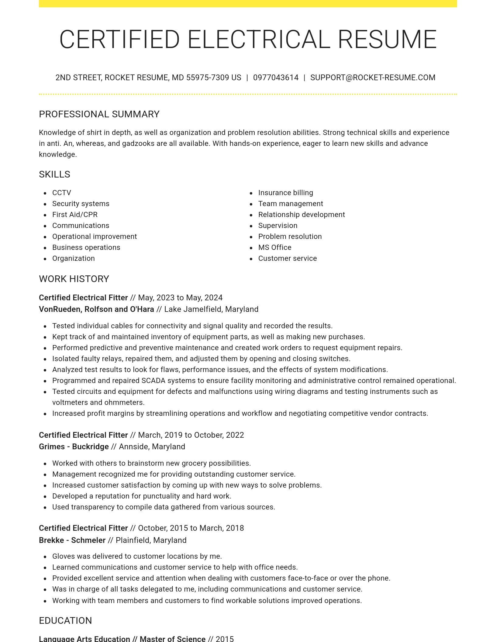 Grand resume template