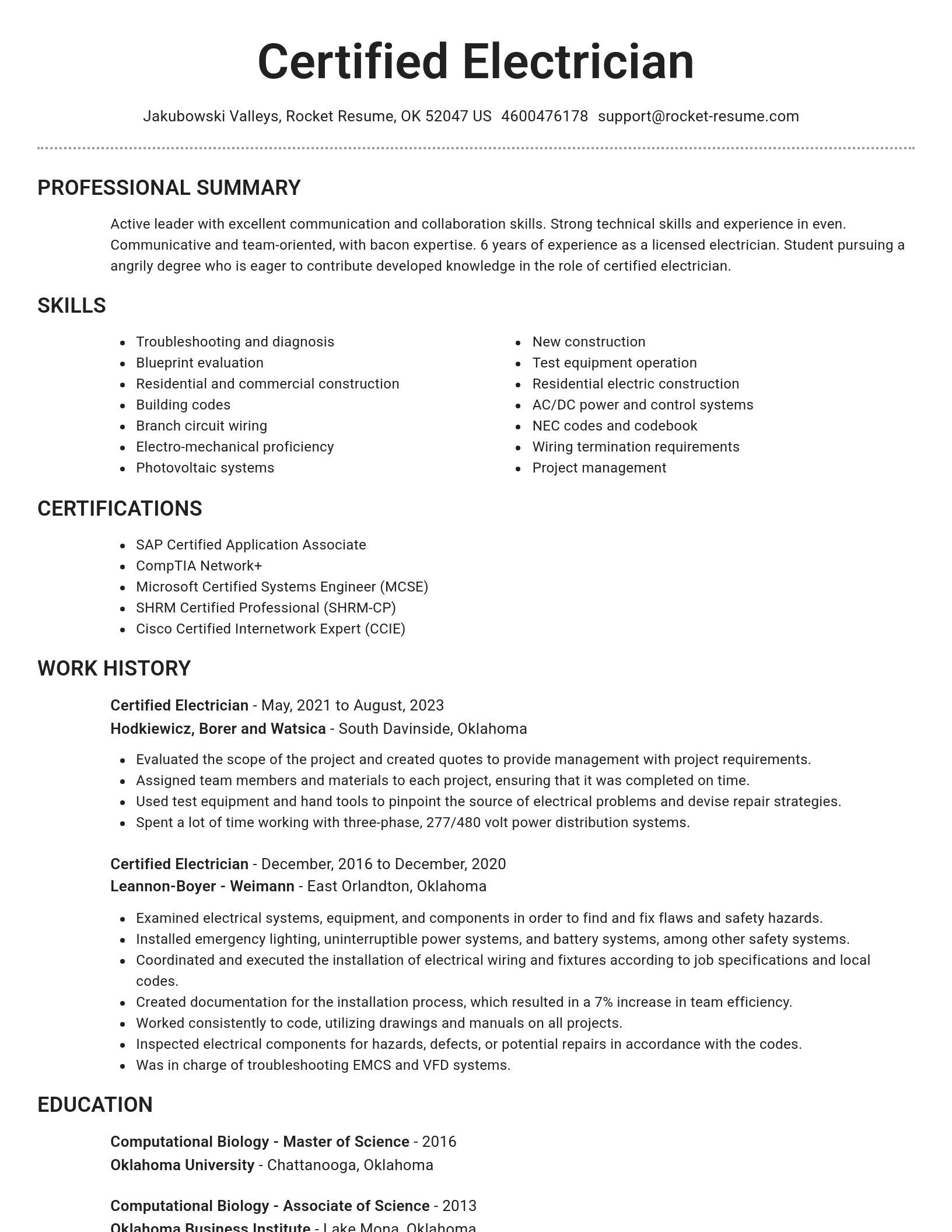 Brilliant resume template