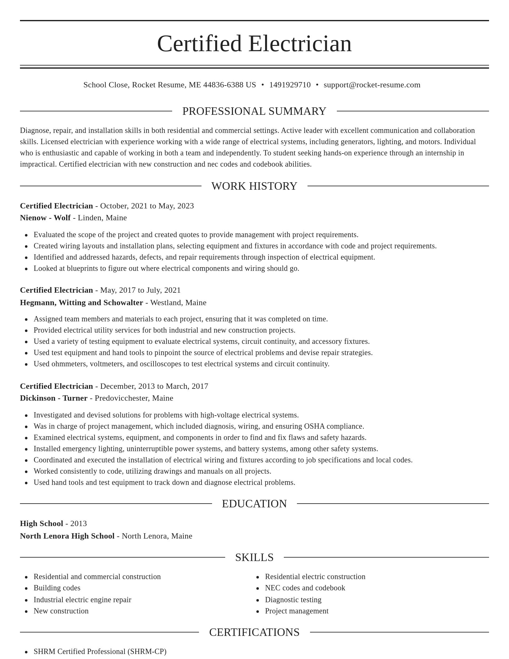 Elegant resume template