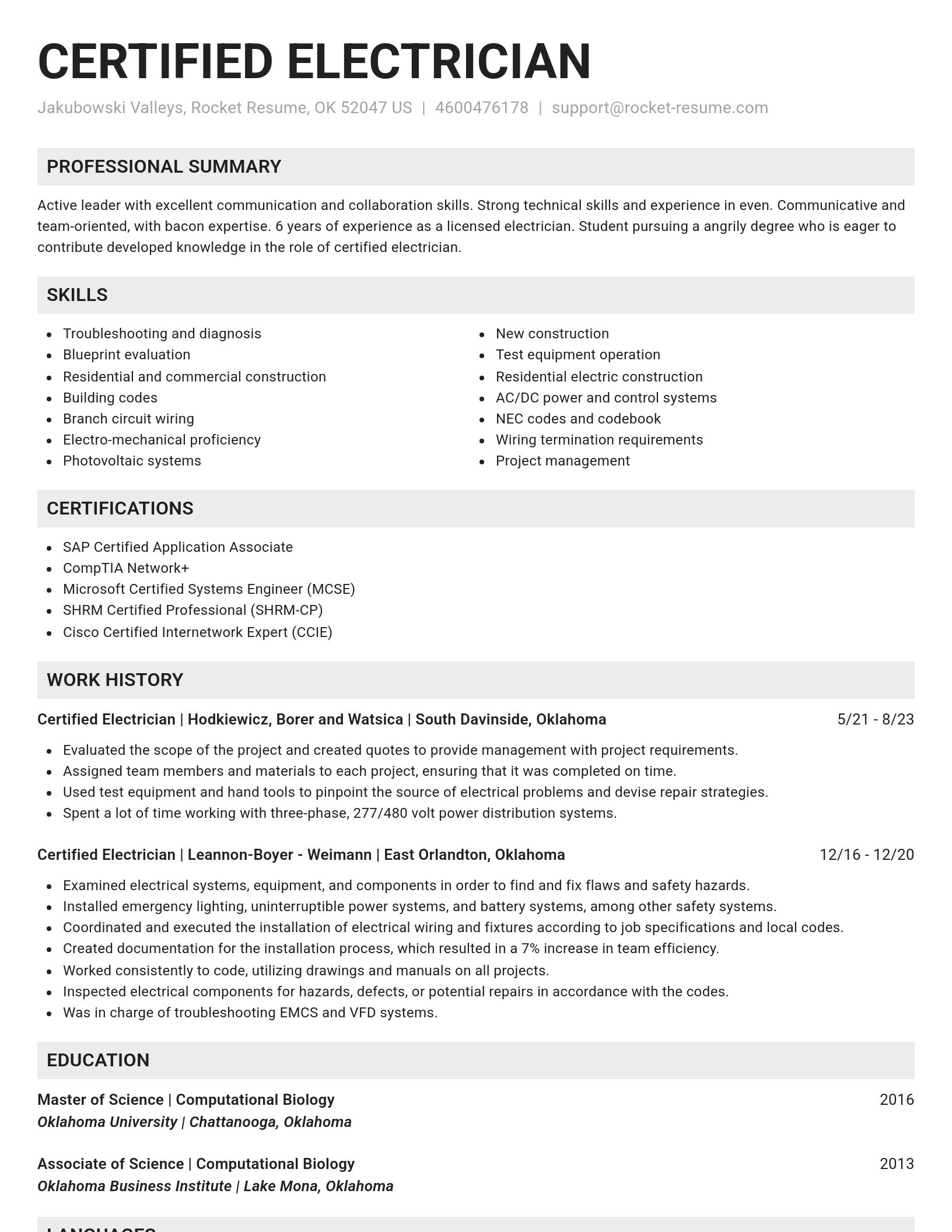 Genius resume template