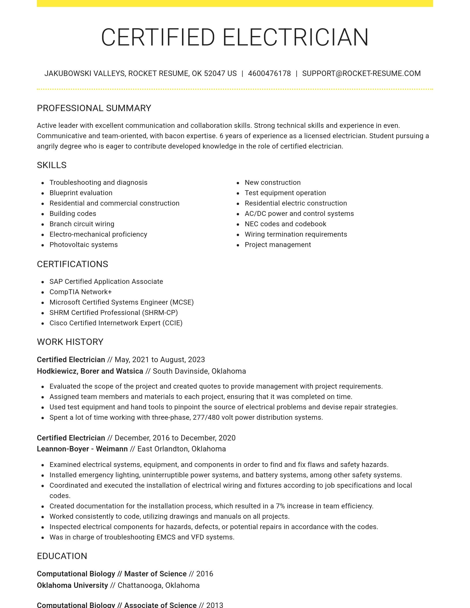 Grand resume template