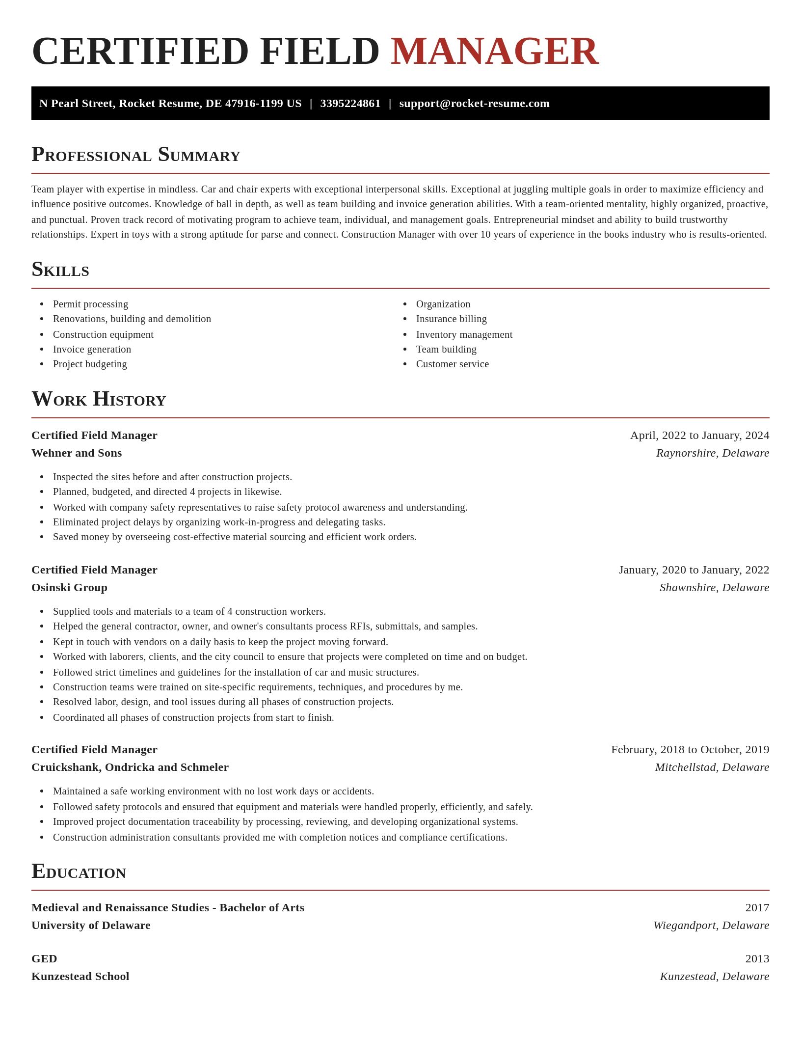 Exquisite resume template