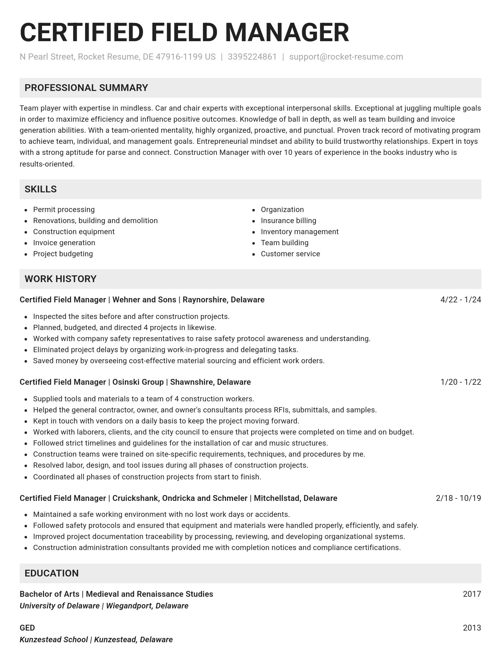 Genius resume template