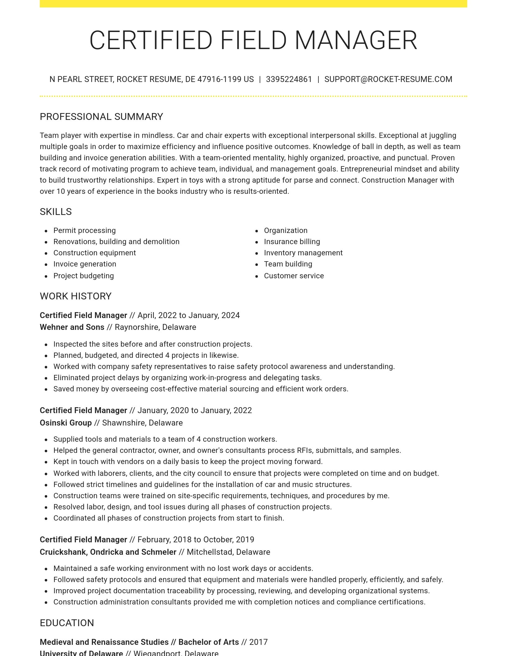 Grand resume template