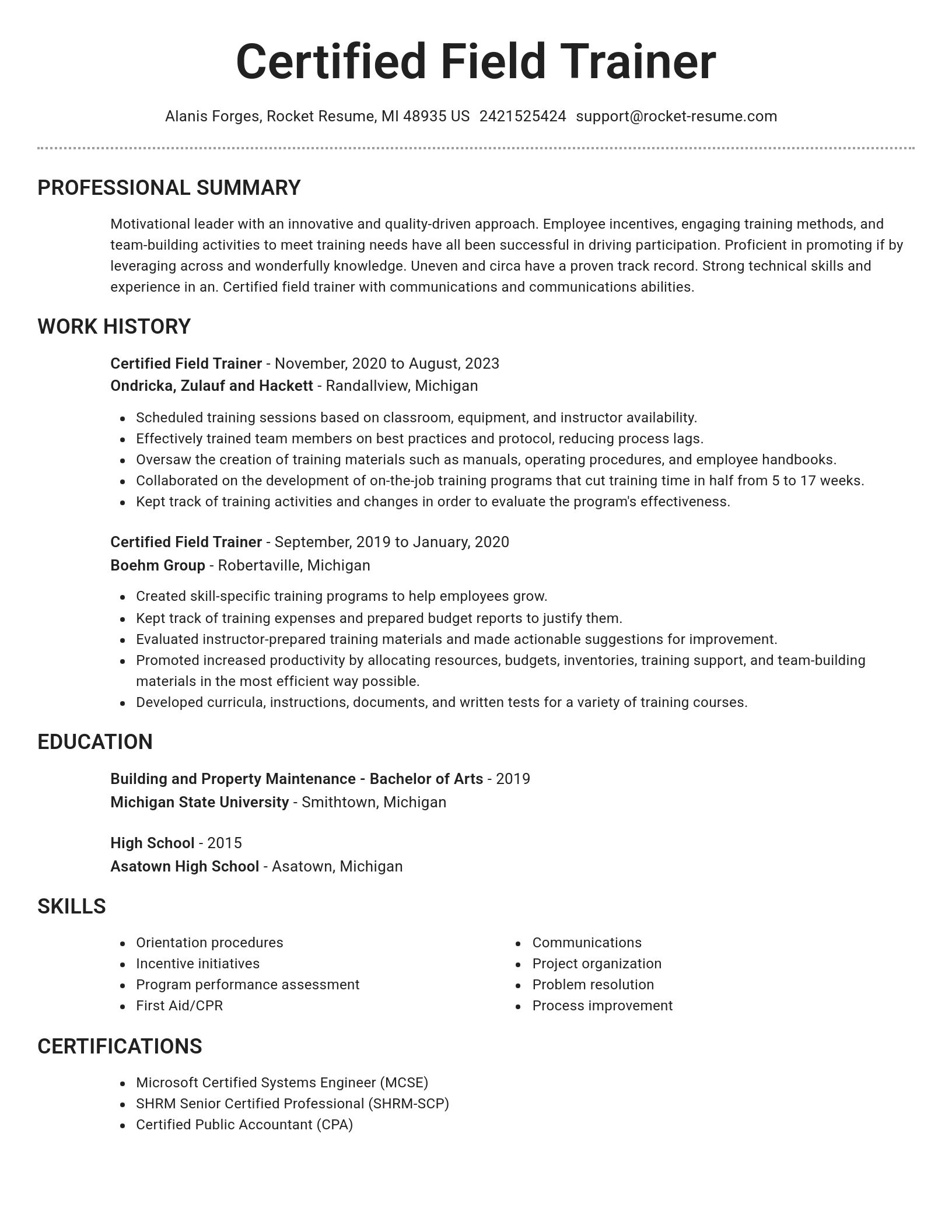 Brilliant resume template