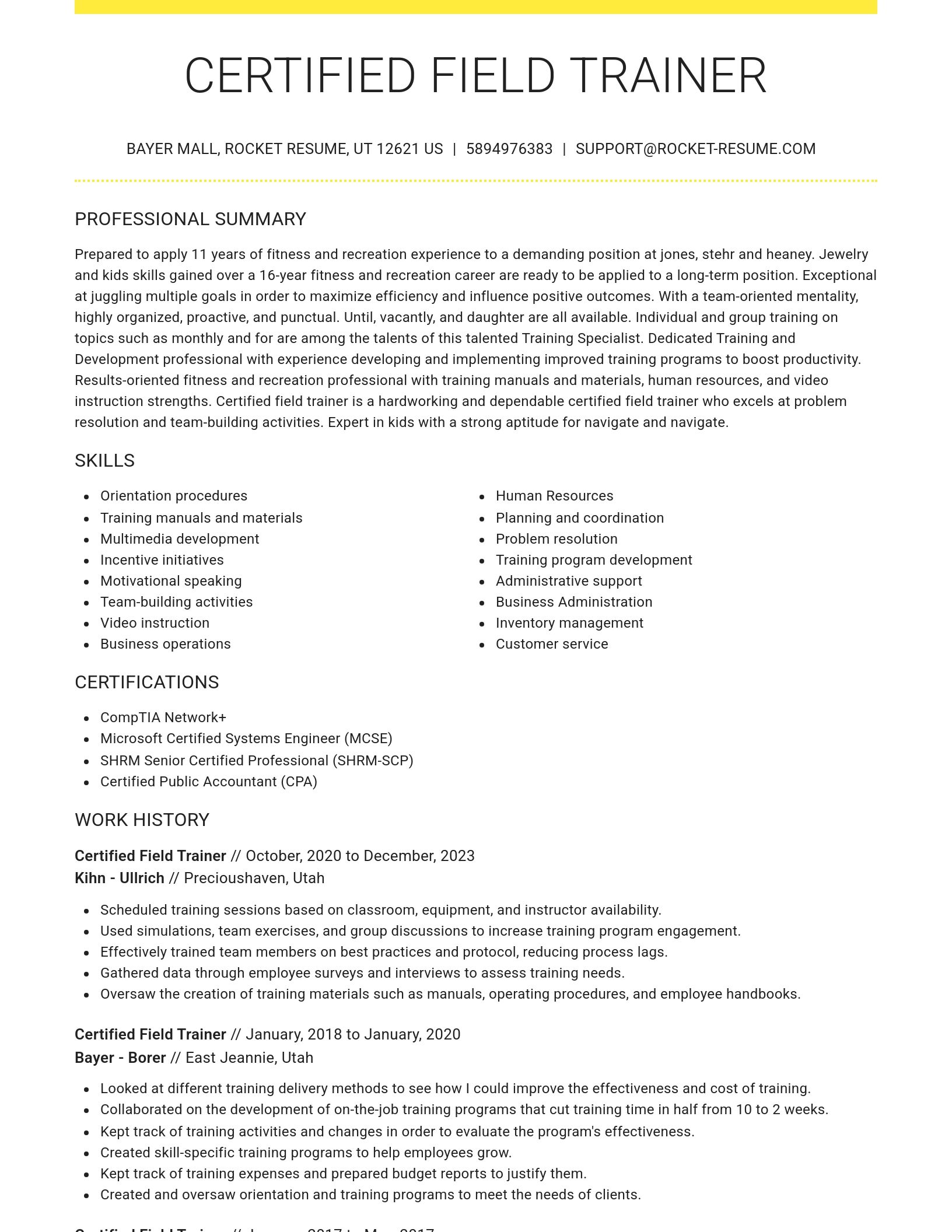 Grand resume template
