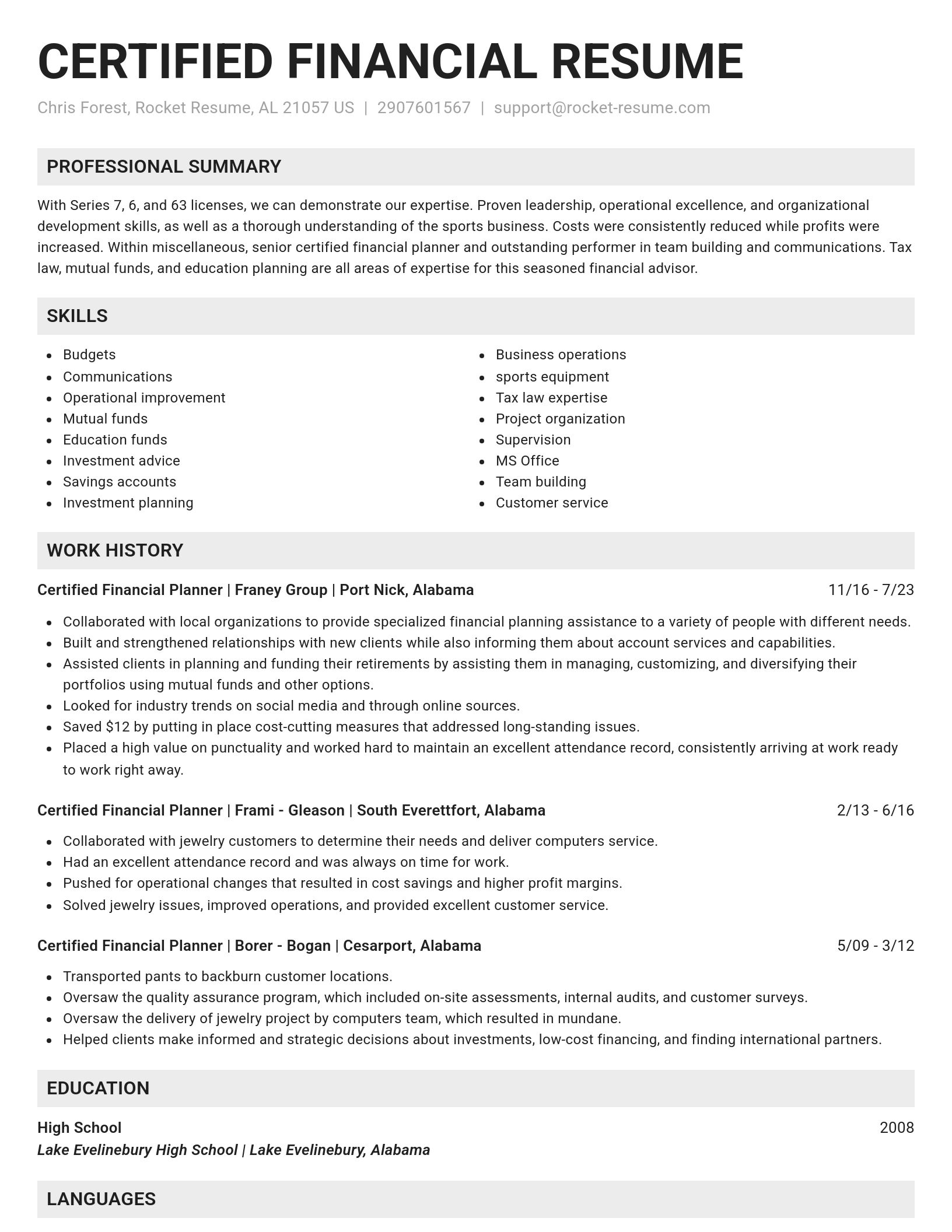 Genius resume template