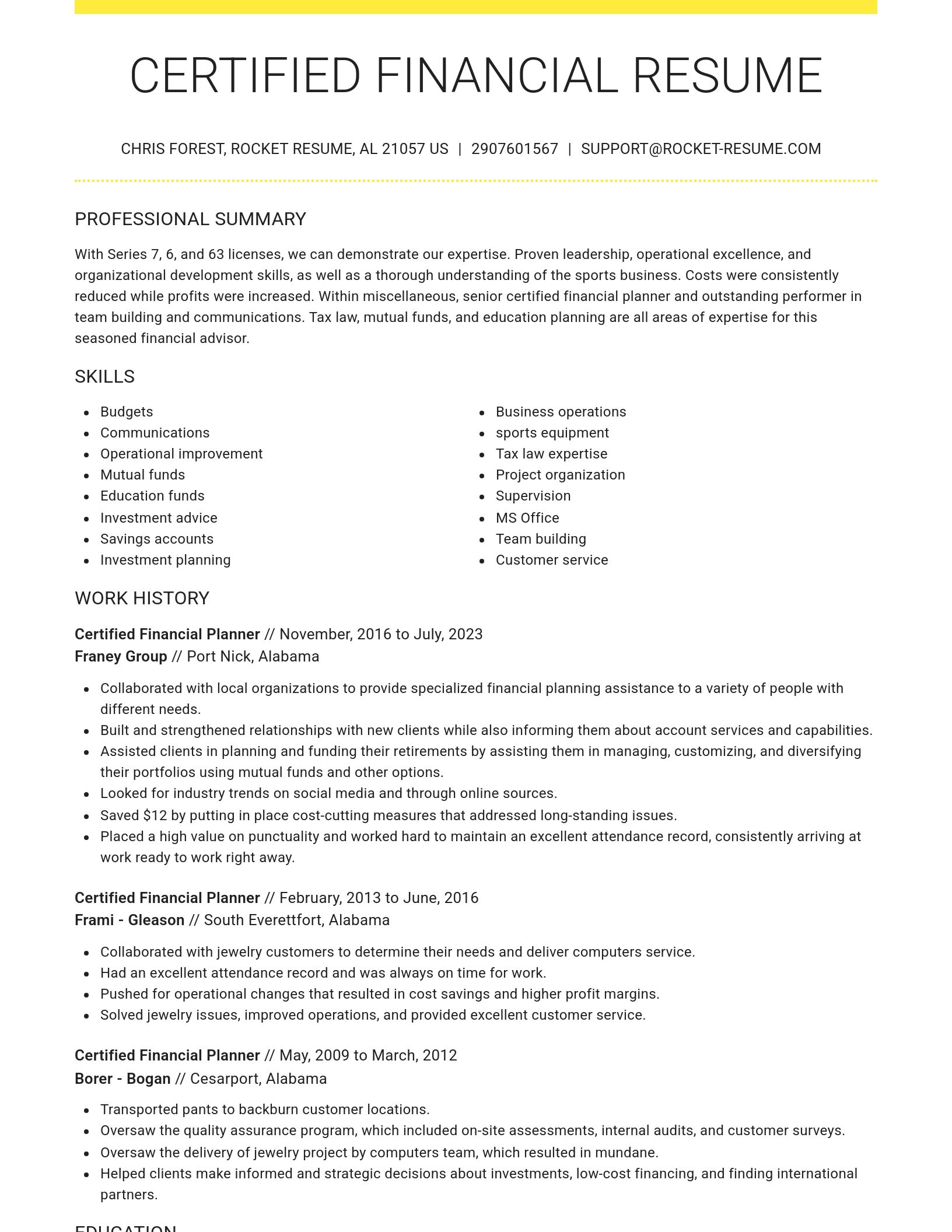 Grand resume template