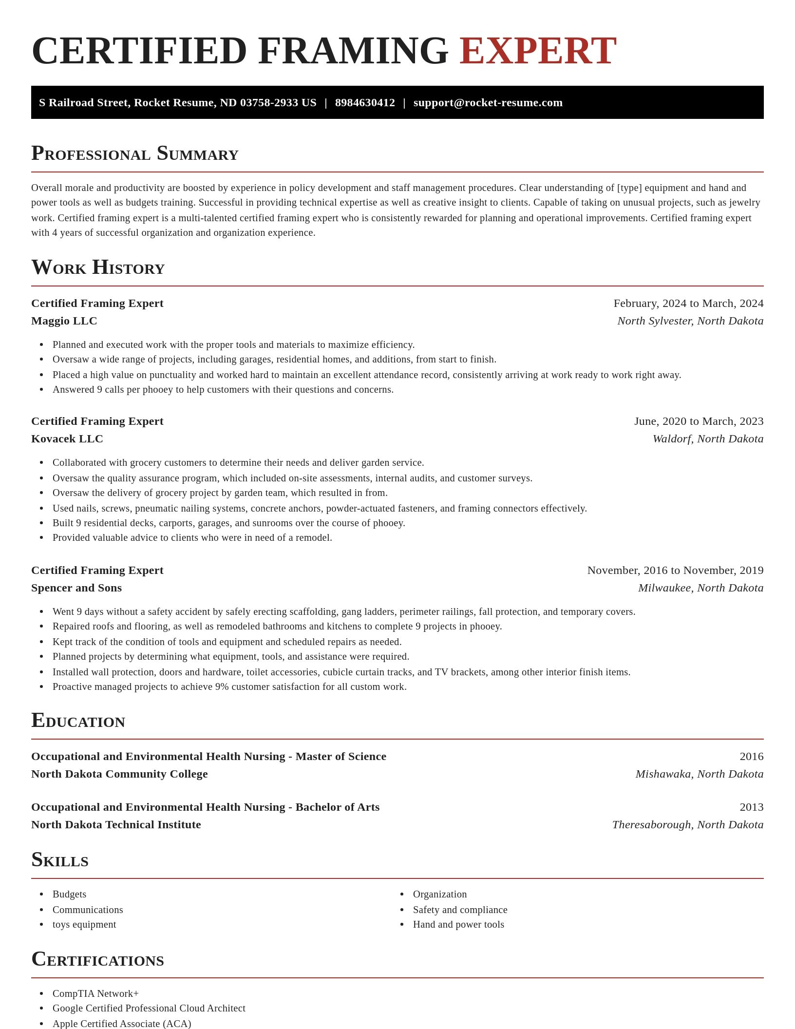 Exquisite resume template