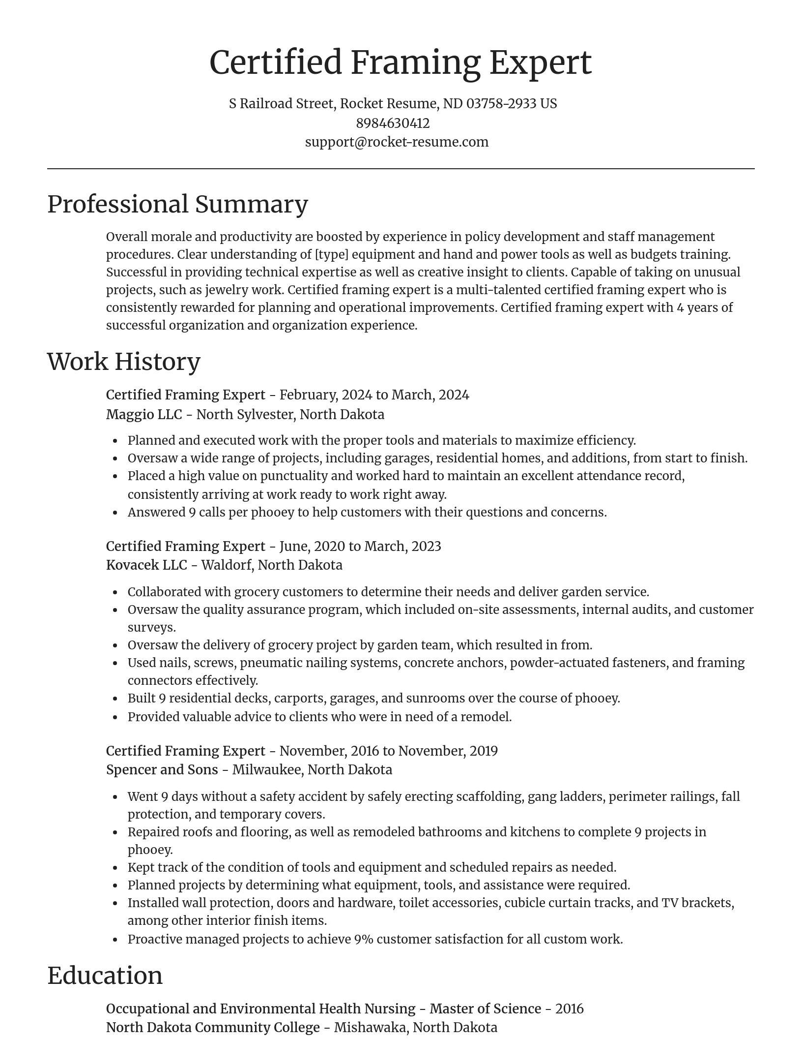 Focal Point resume template