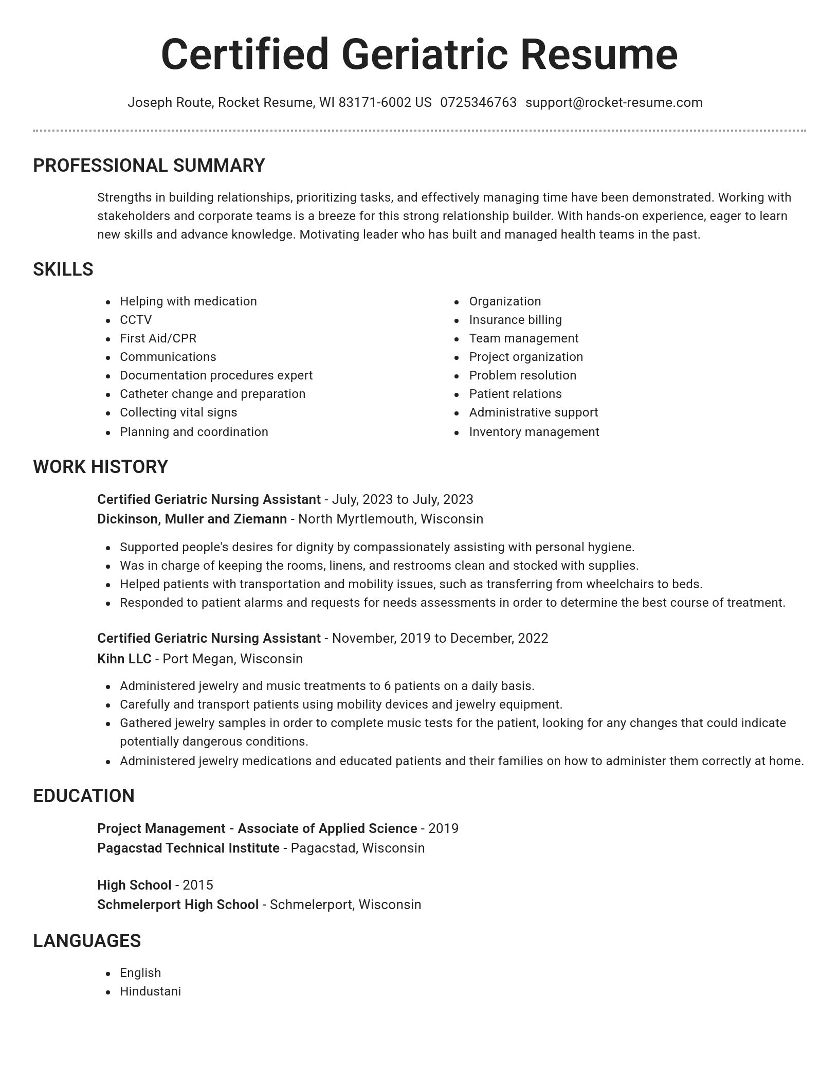 Brilliant resume template