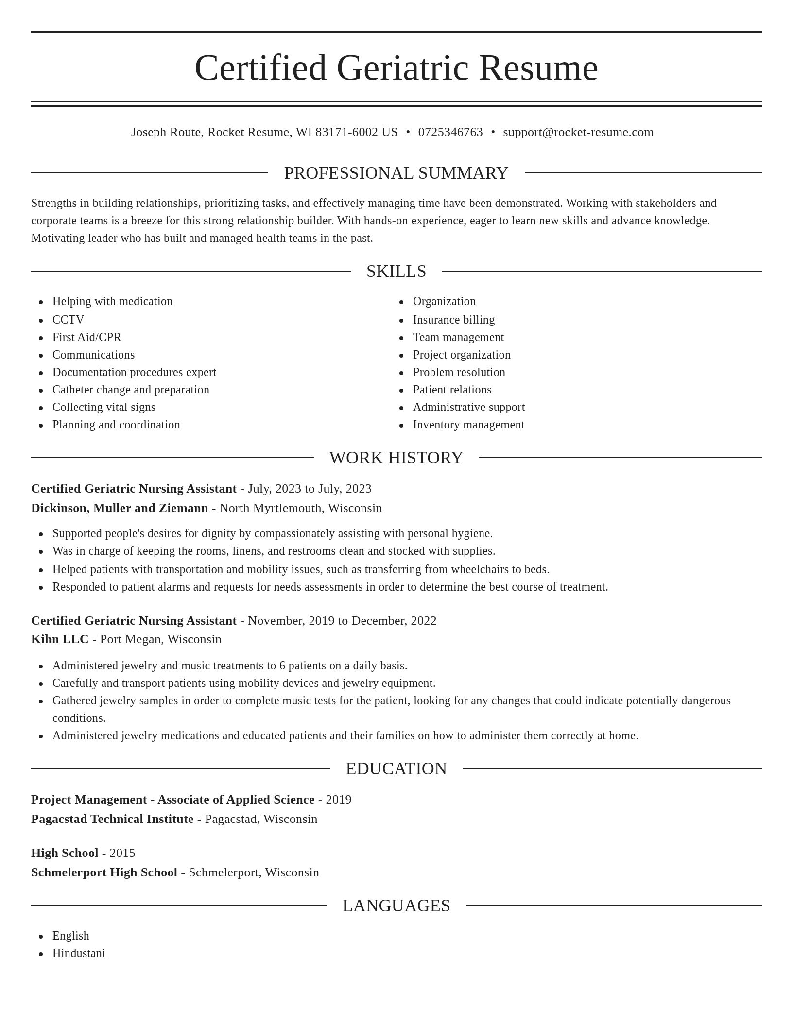 Elegant resume template