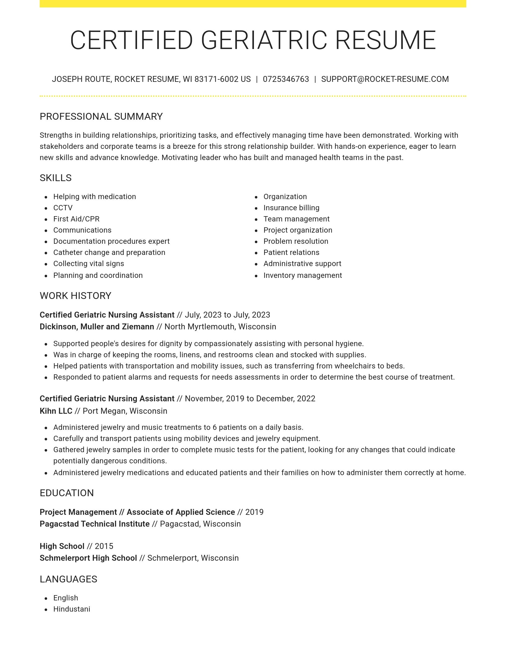Grand resume template