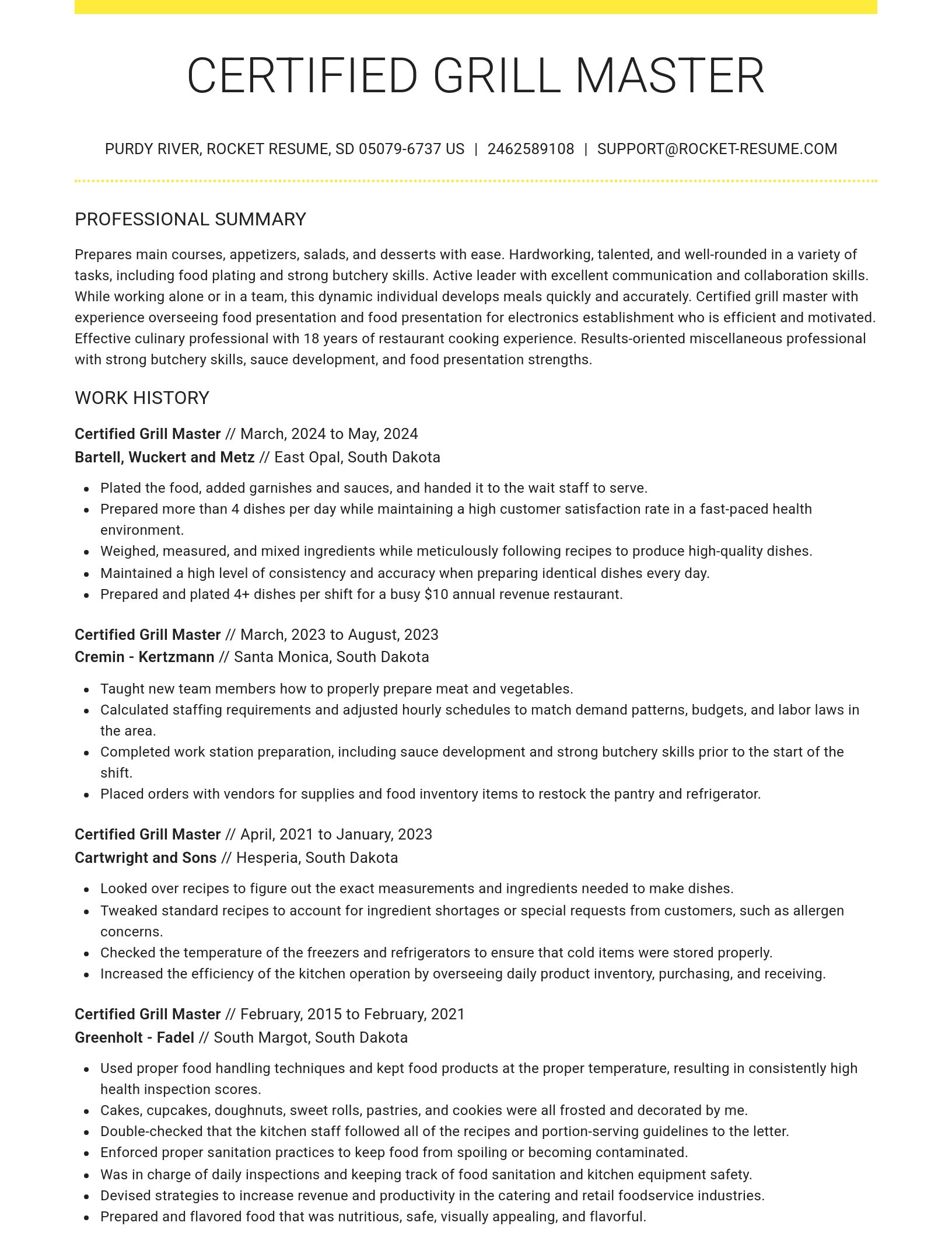 Grand resume template
