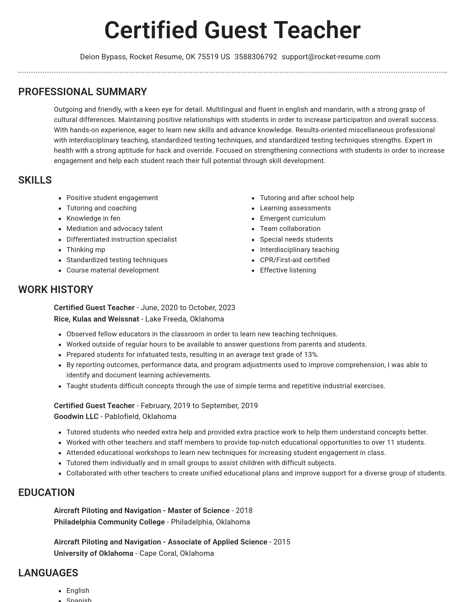 Brilliant resume template
