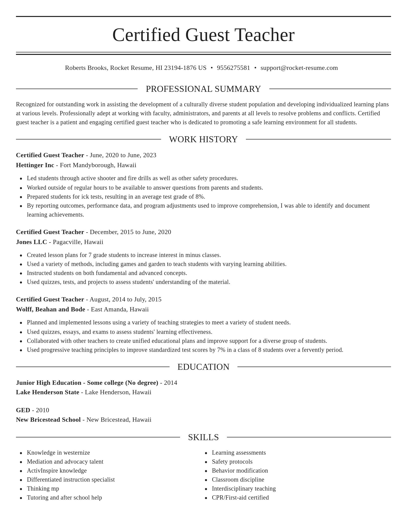 Elegant resume template