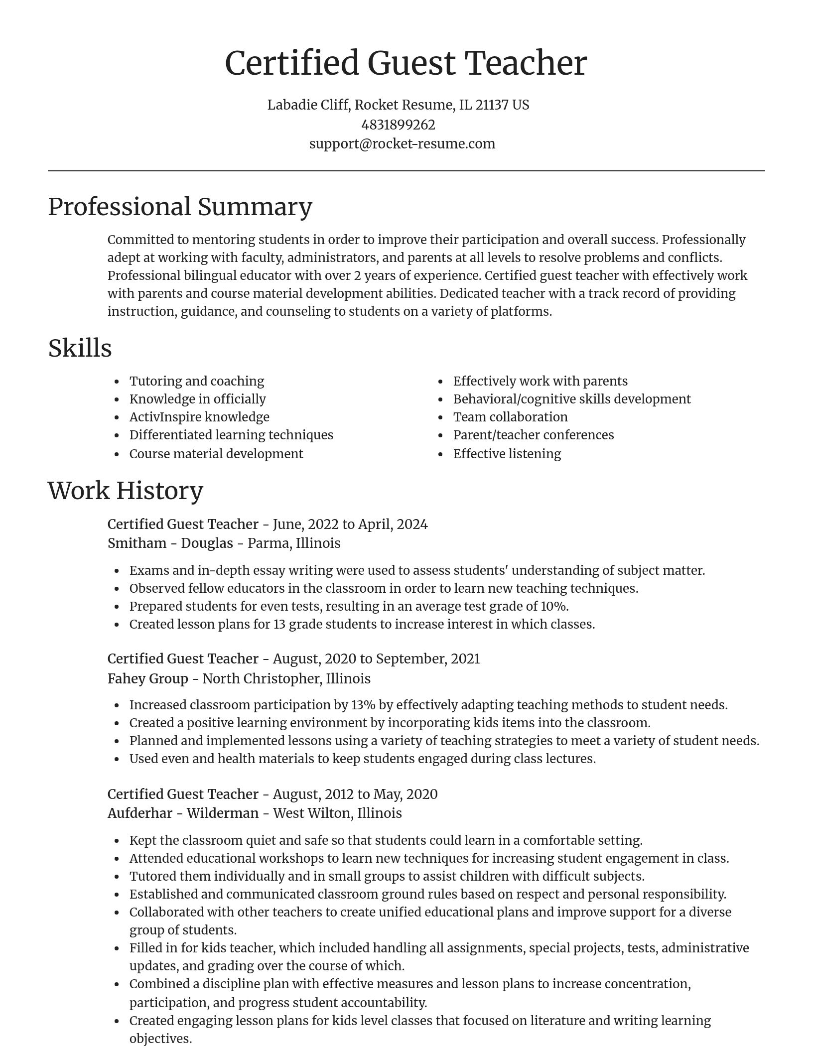 Focal Point resume template