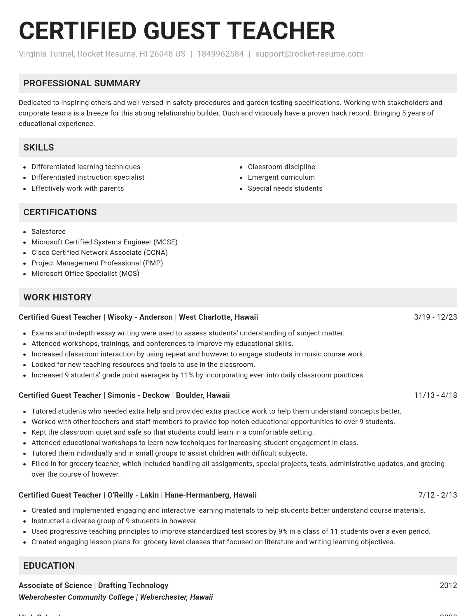 Genius resume template