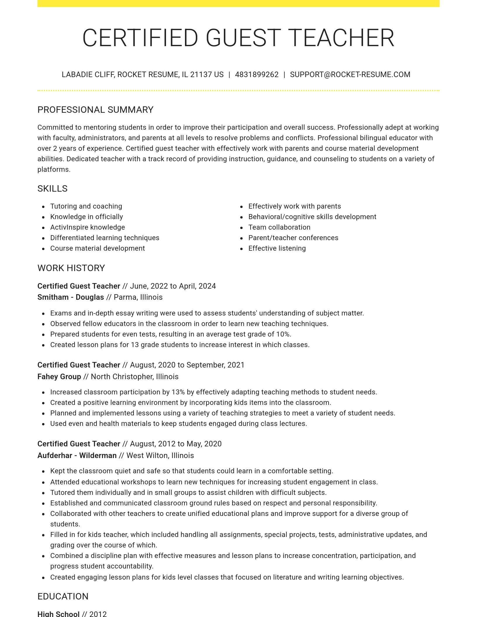 Grand resume template
