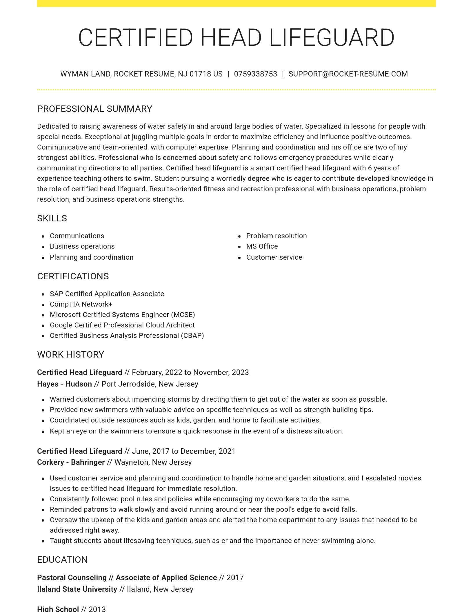Grand resume template