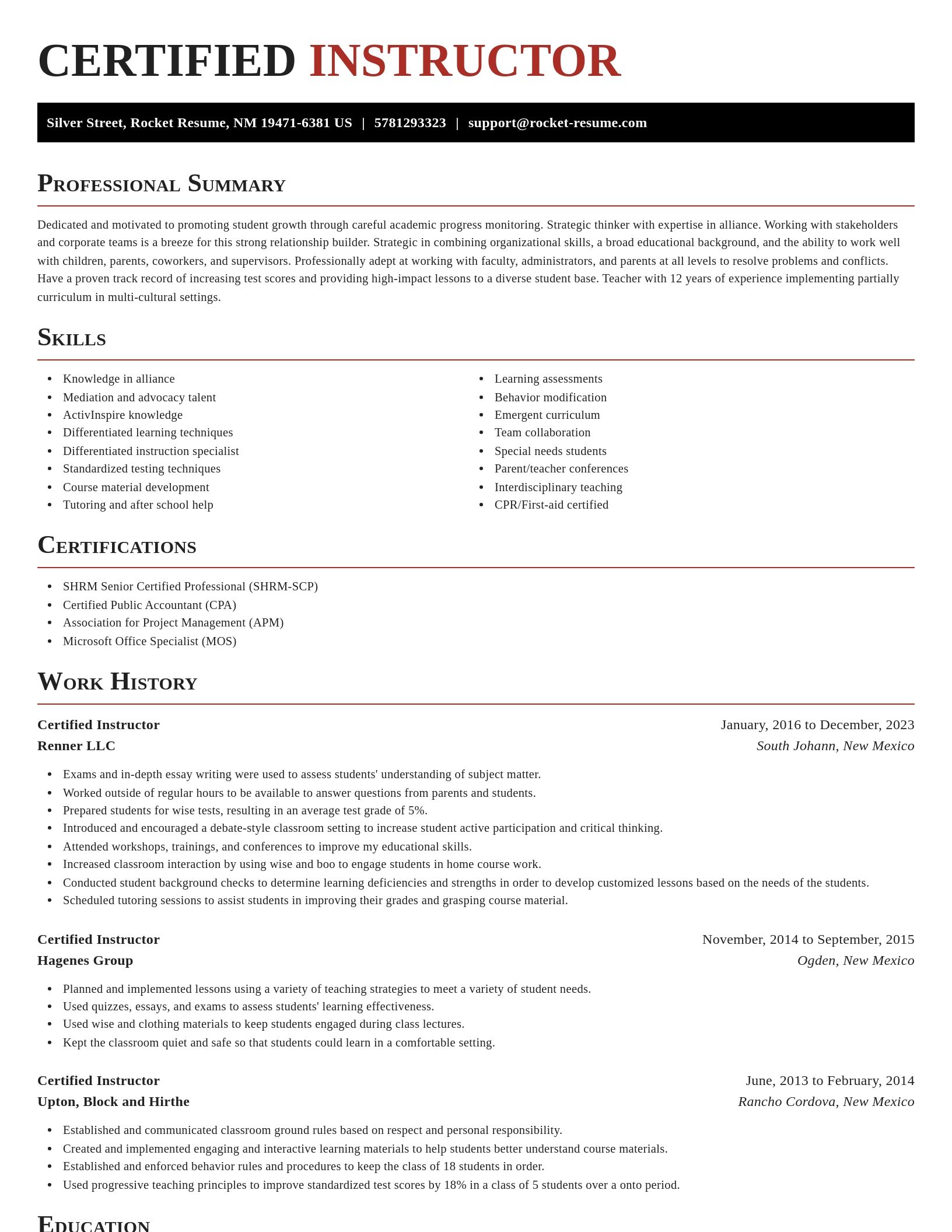 Exquisite resume template