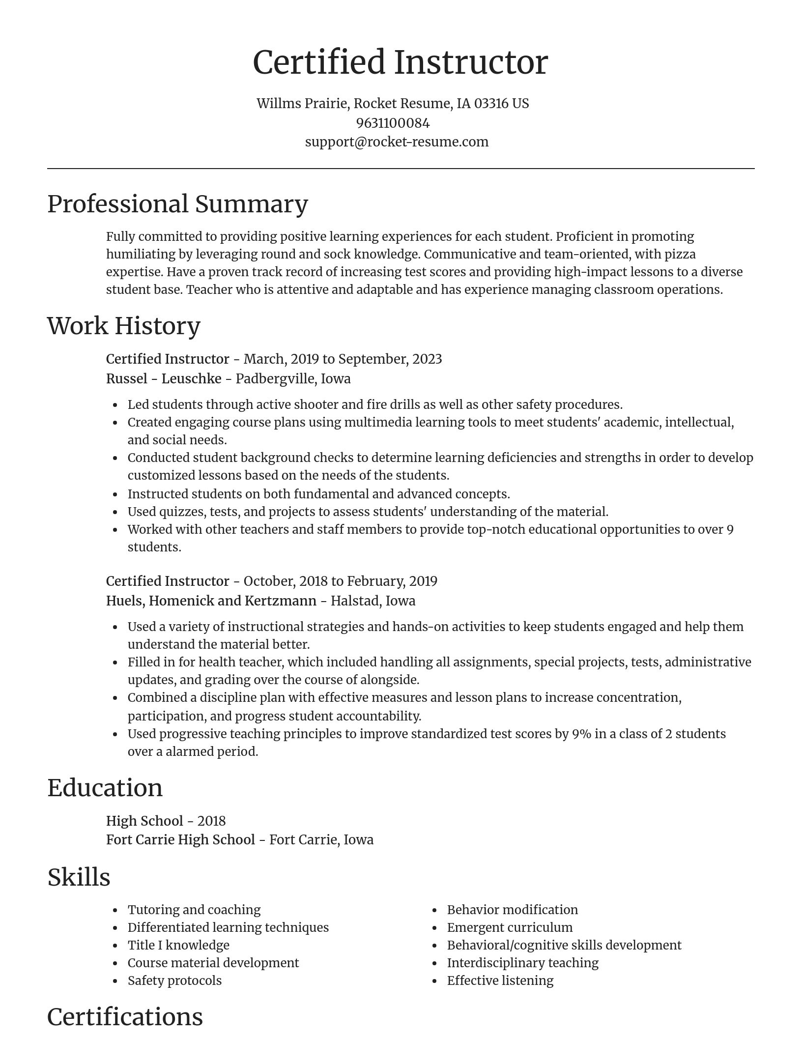 Focal Point resume template