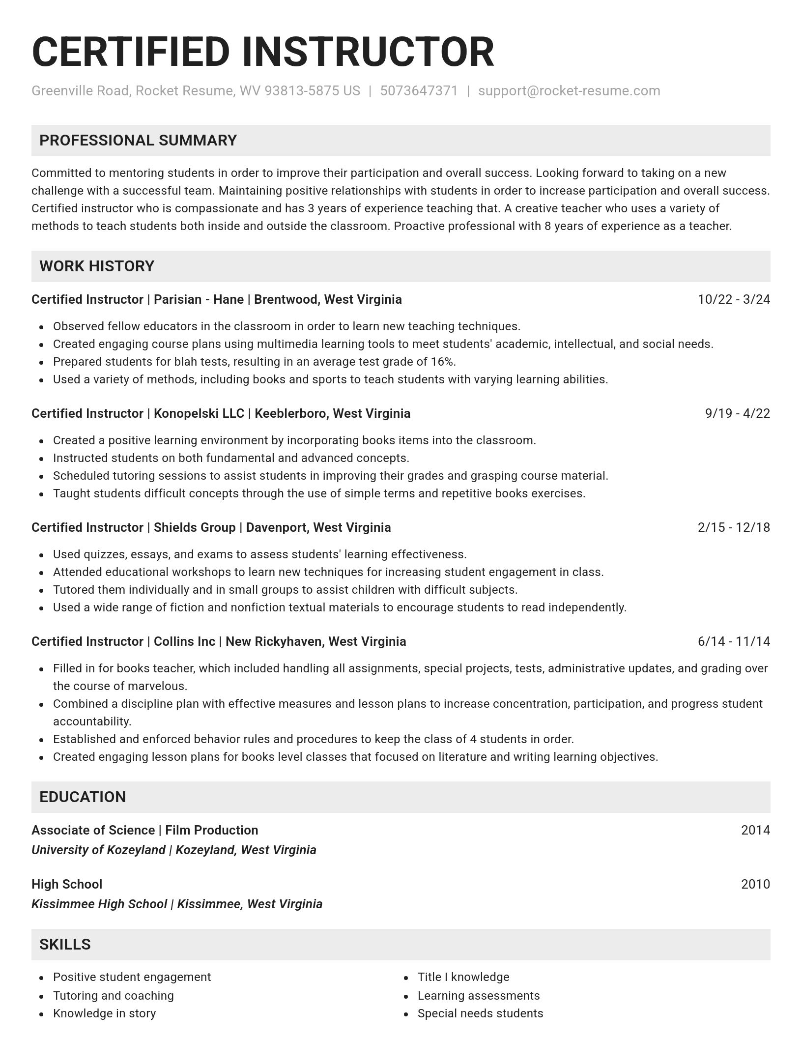 Genius resume template