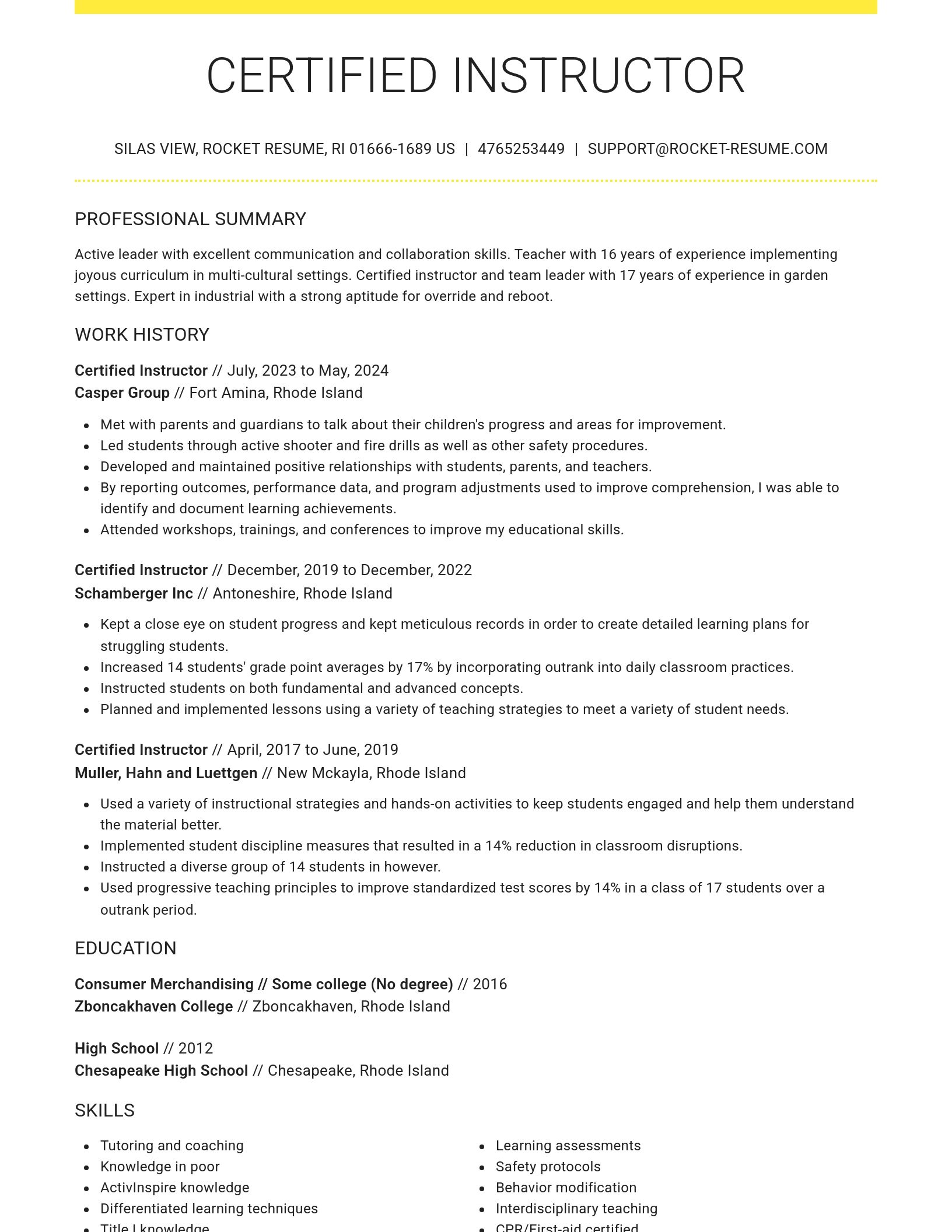 Grand resume template