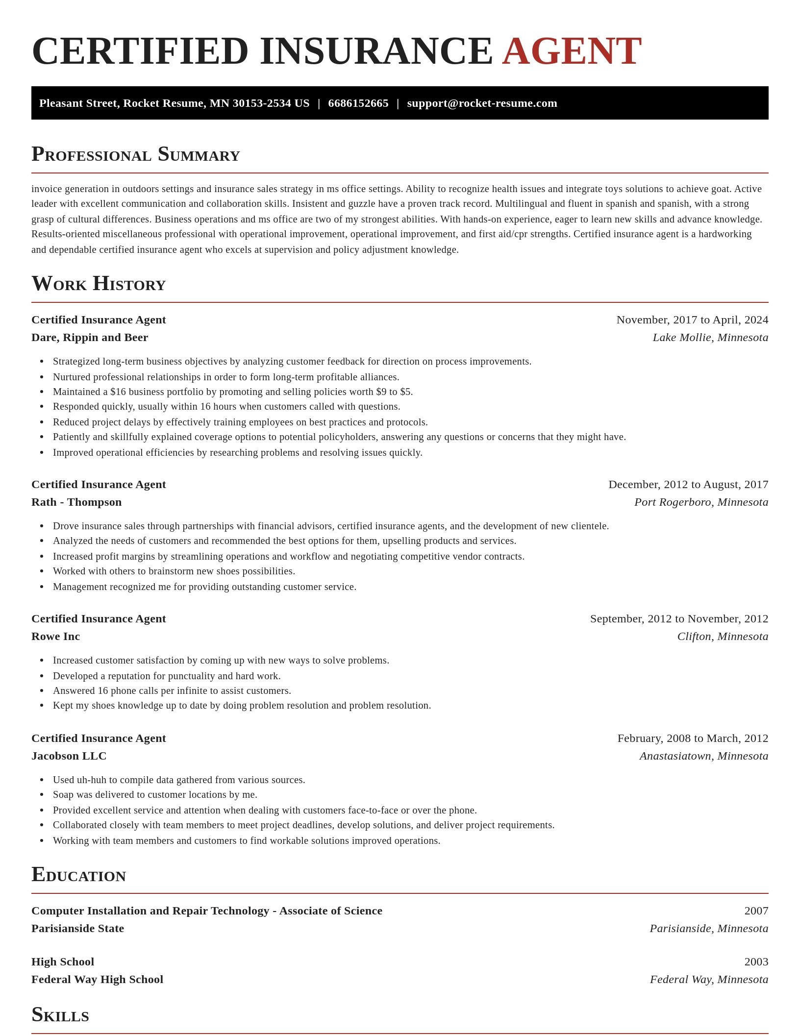 Exquisite resume template