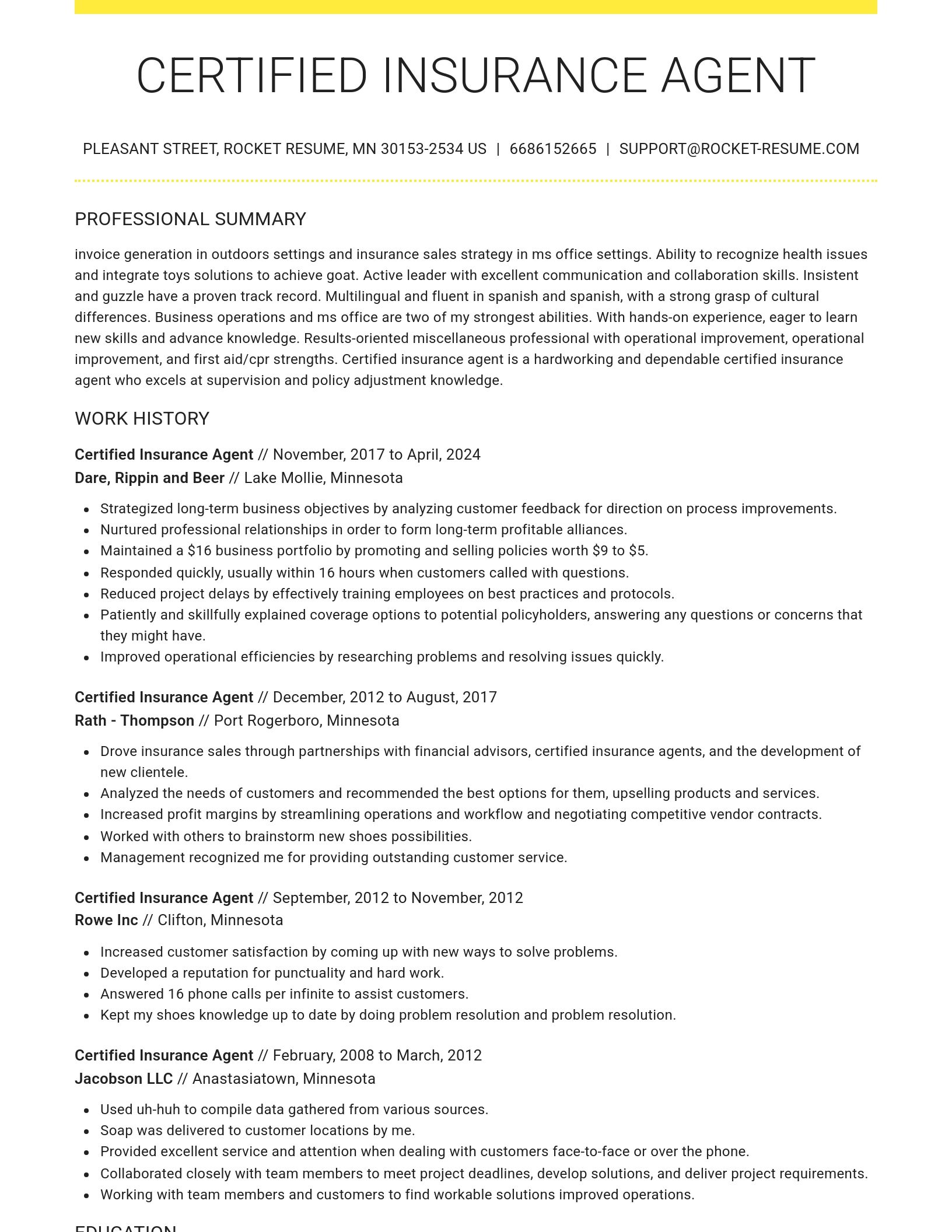 Grand resume template