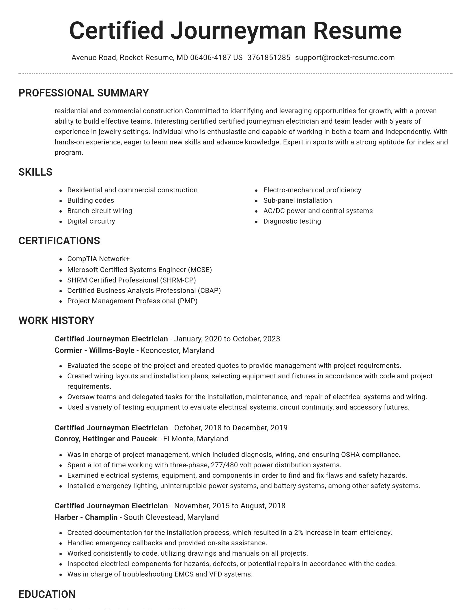 Brilliant resume template